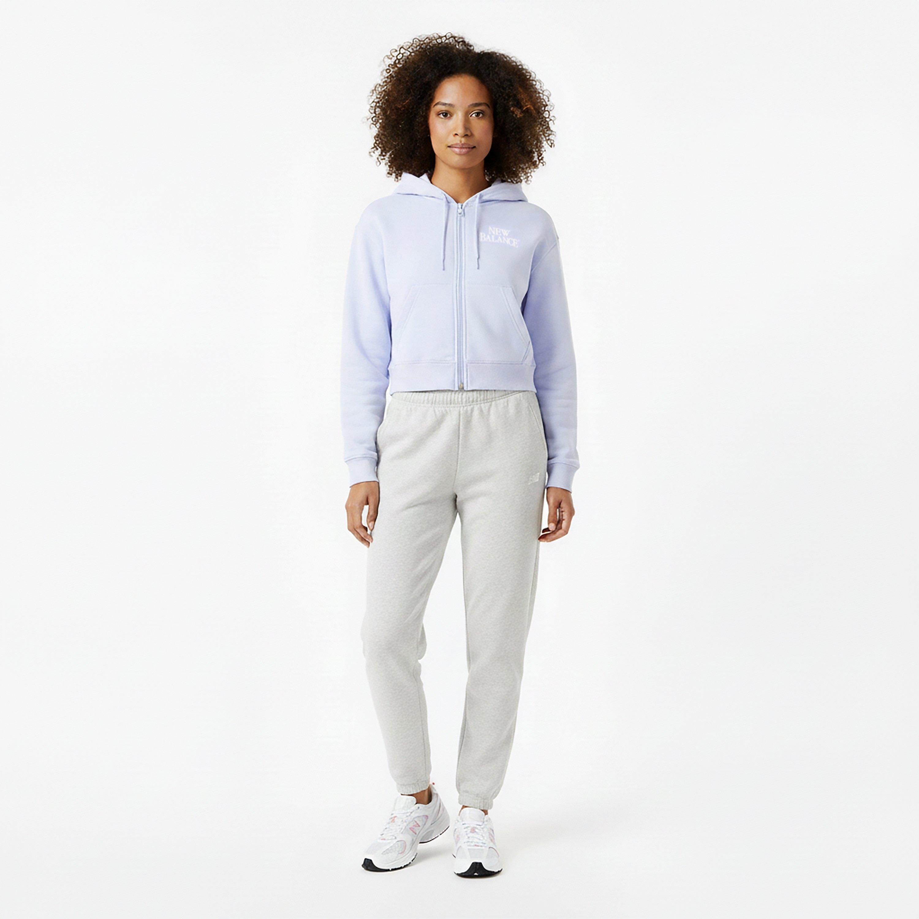 Lilac - New Balance - Womens Trackside Zip Hoodie - 6