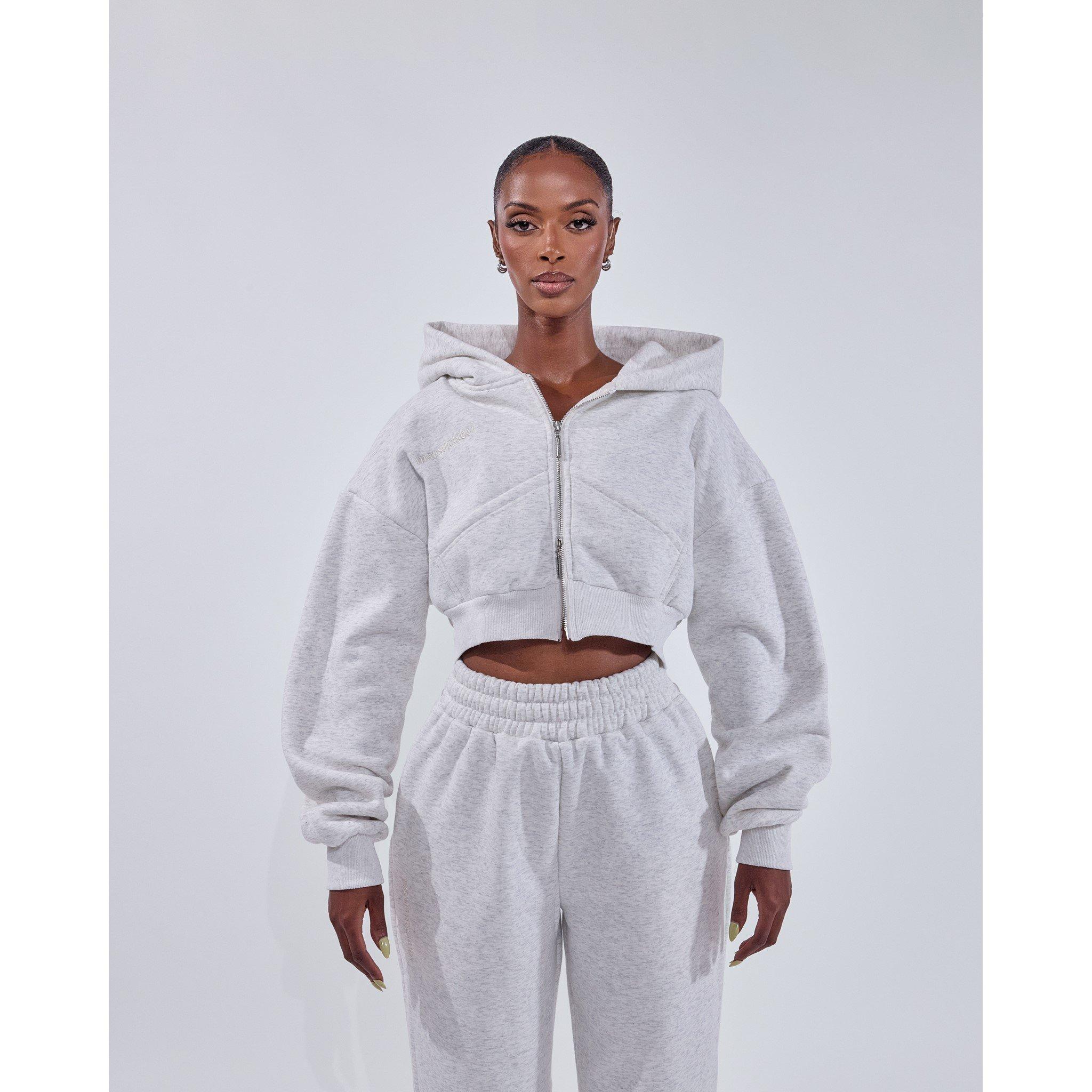 Stone - Mars The Label - Classic Cropped Zip Hoodie - 3