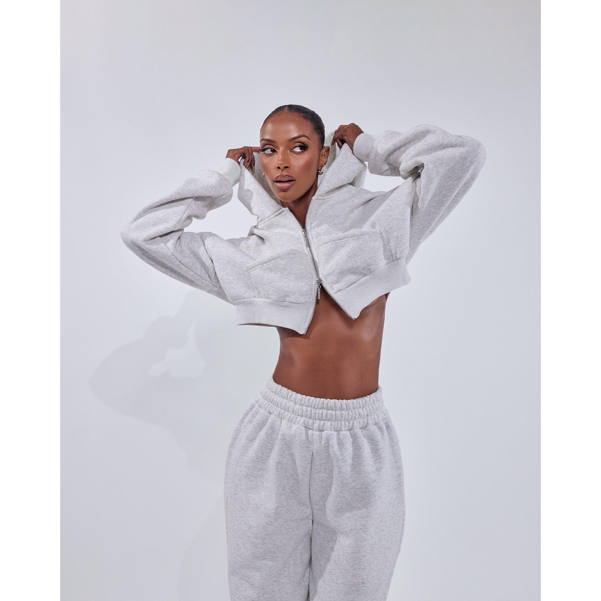 Stone - Mars The Label - Classic Cropped Zip Hoodie - 6