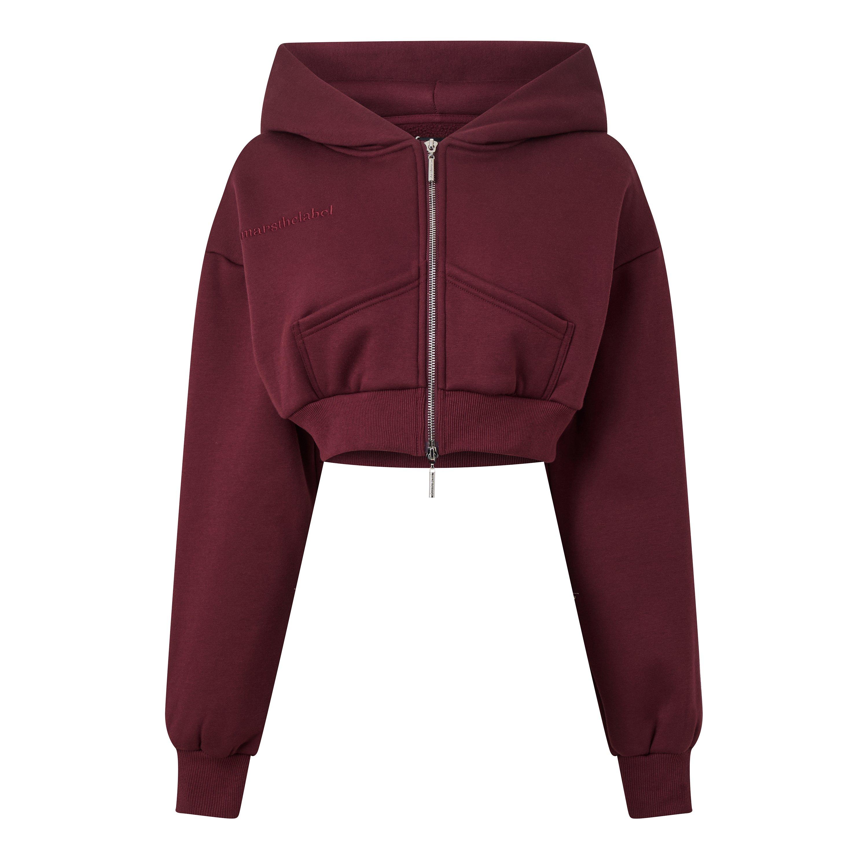 Womens Classics Cropped Zip Hoodie