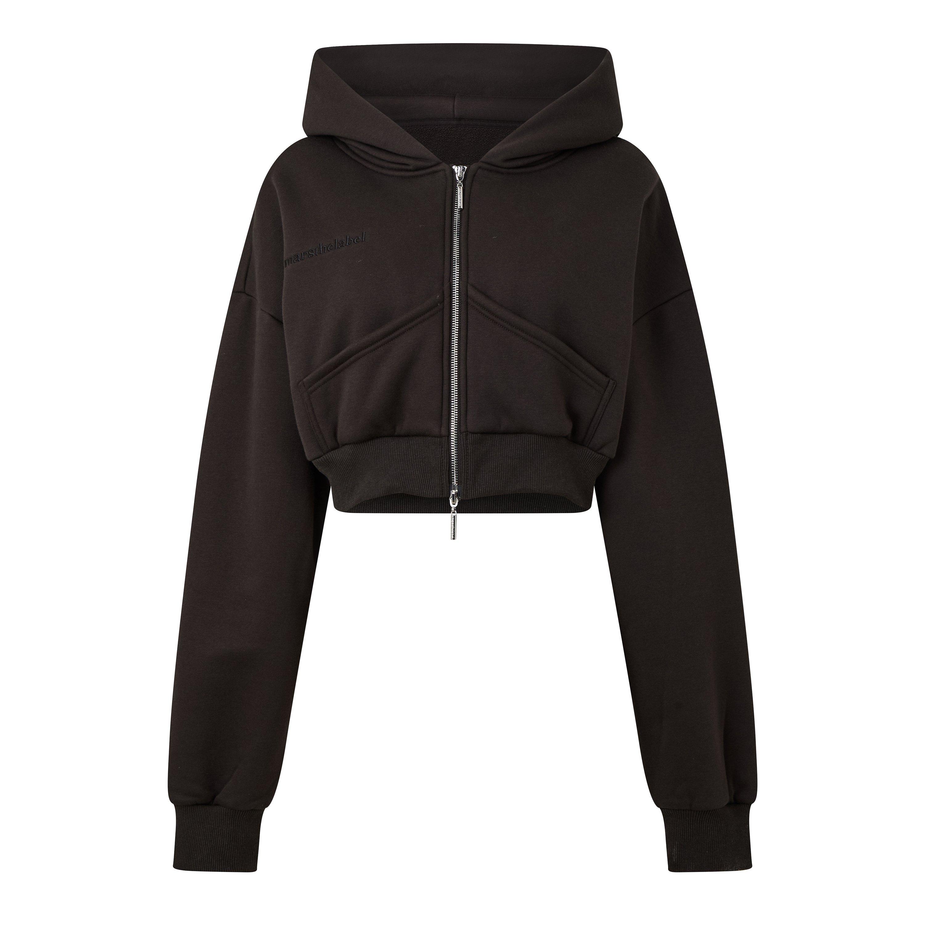 Mars The Label Womens Classics Cropped Zip Hoodie