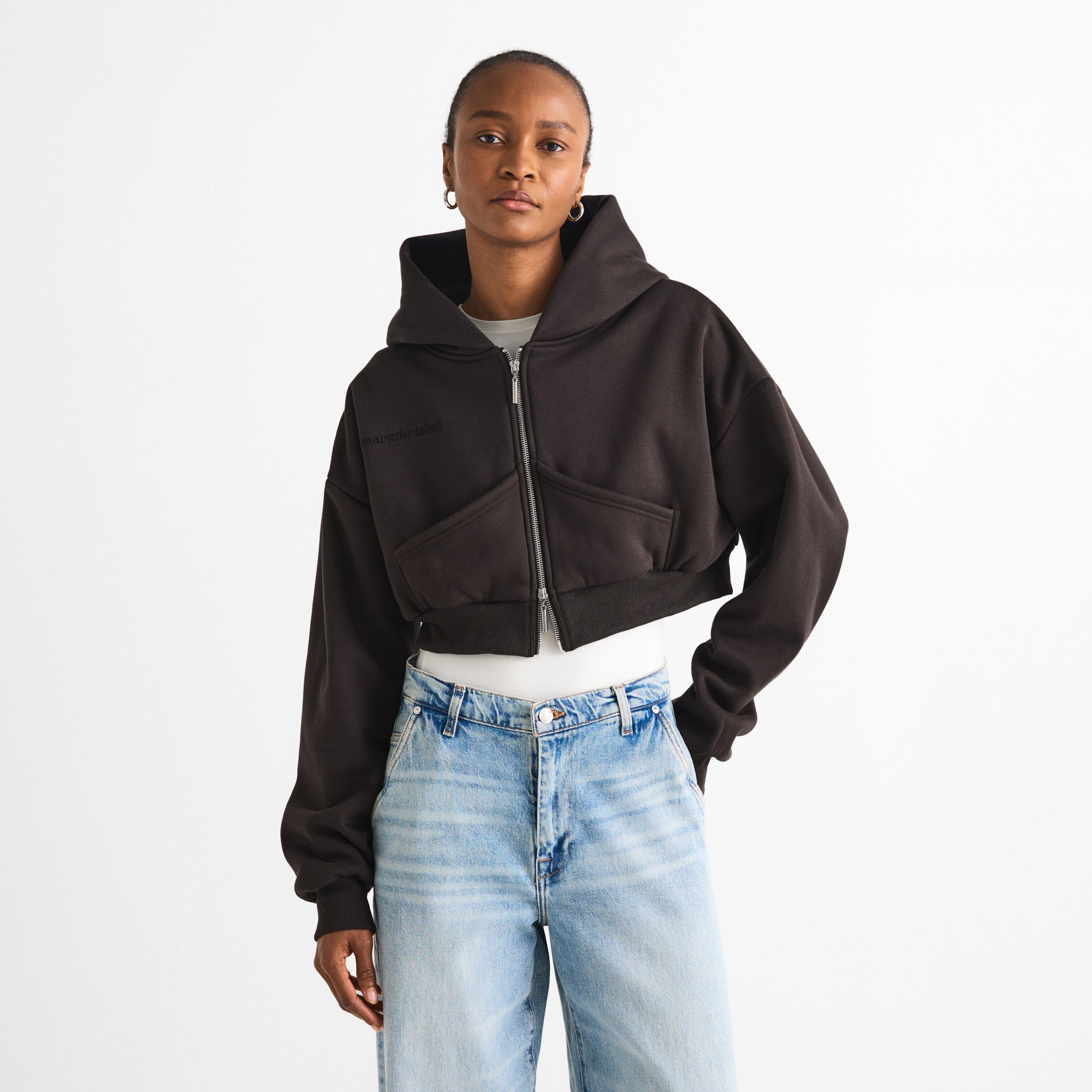 Mars The Label | Womens Classics Cropped Zip Hoodie | Cruise Fashion