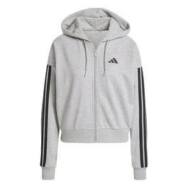 adidas 3 Stripe Front Zip Hoodie Women