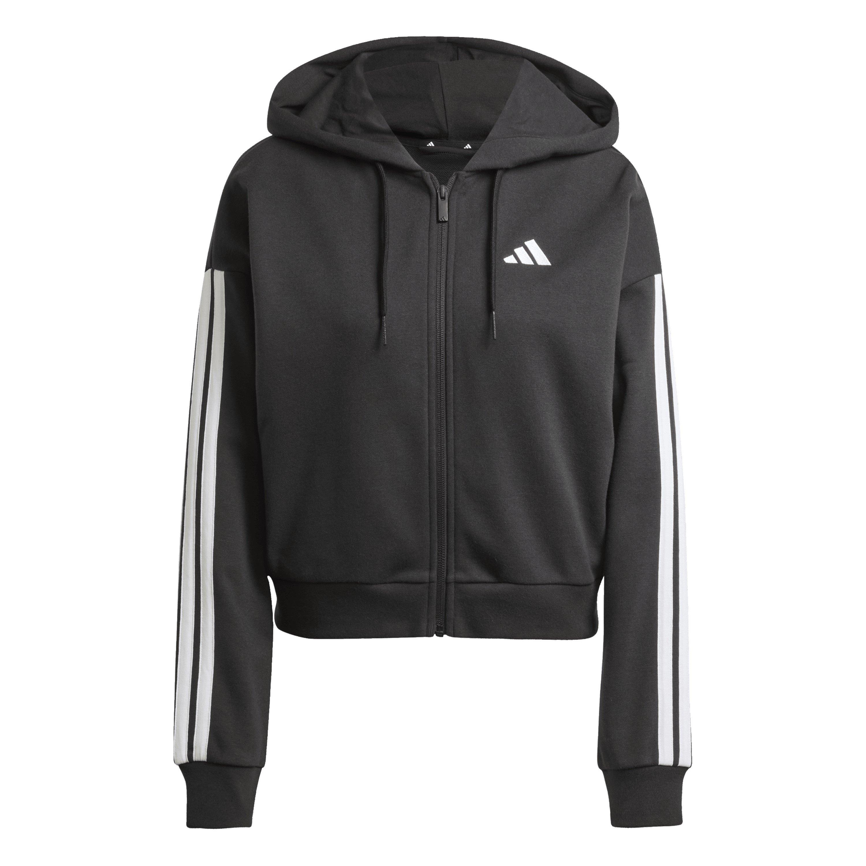 adidas 3 Stripe Front Zip Hoodie Women