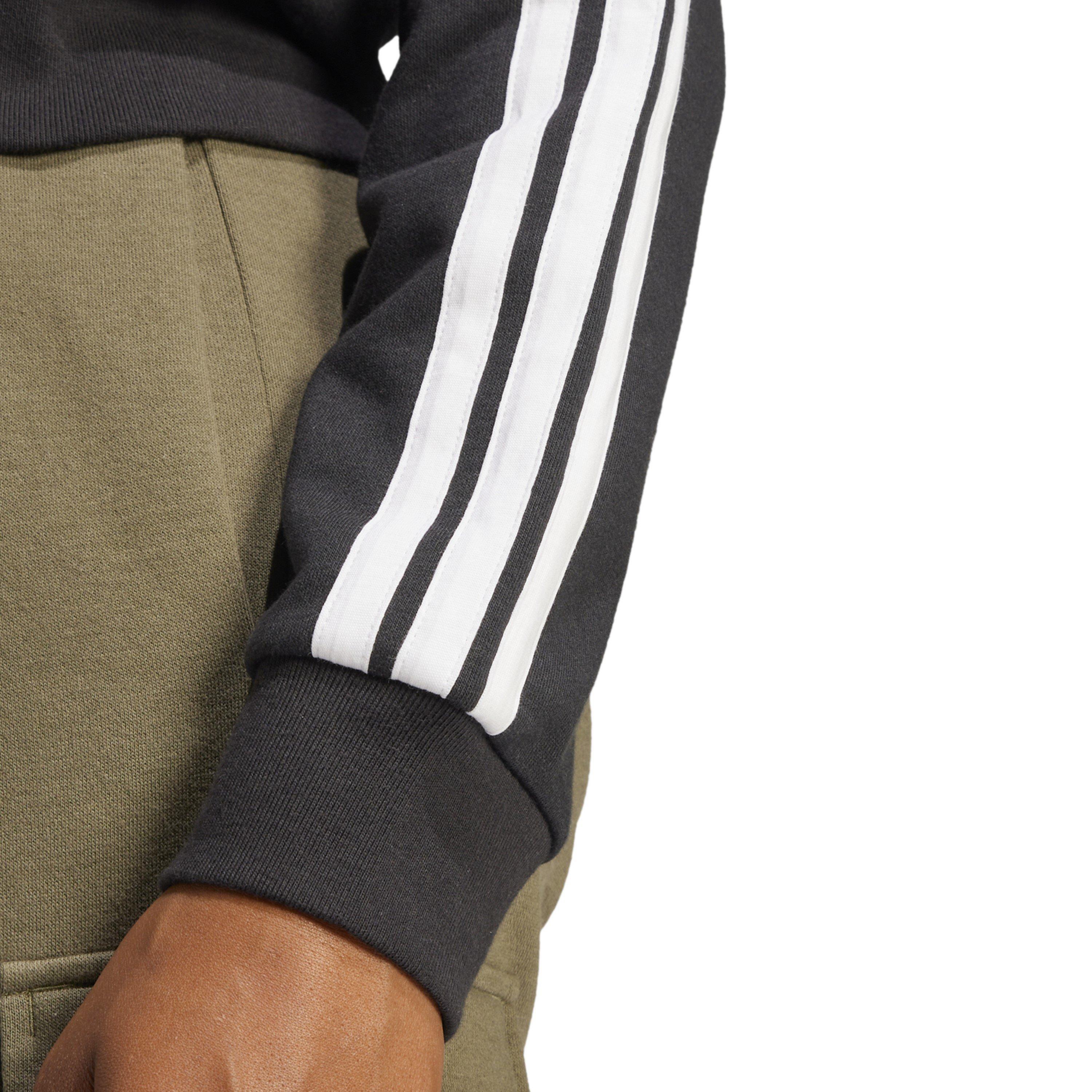 Black/White - adidas - 3 Stripe Front Zip Hoodie Women - 4