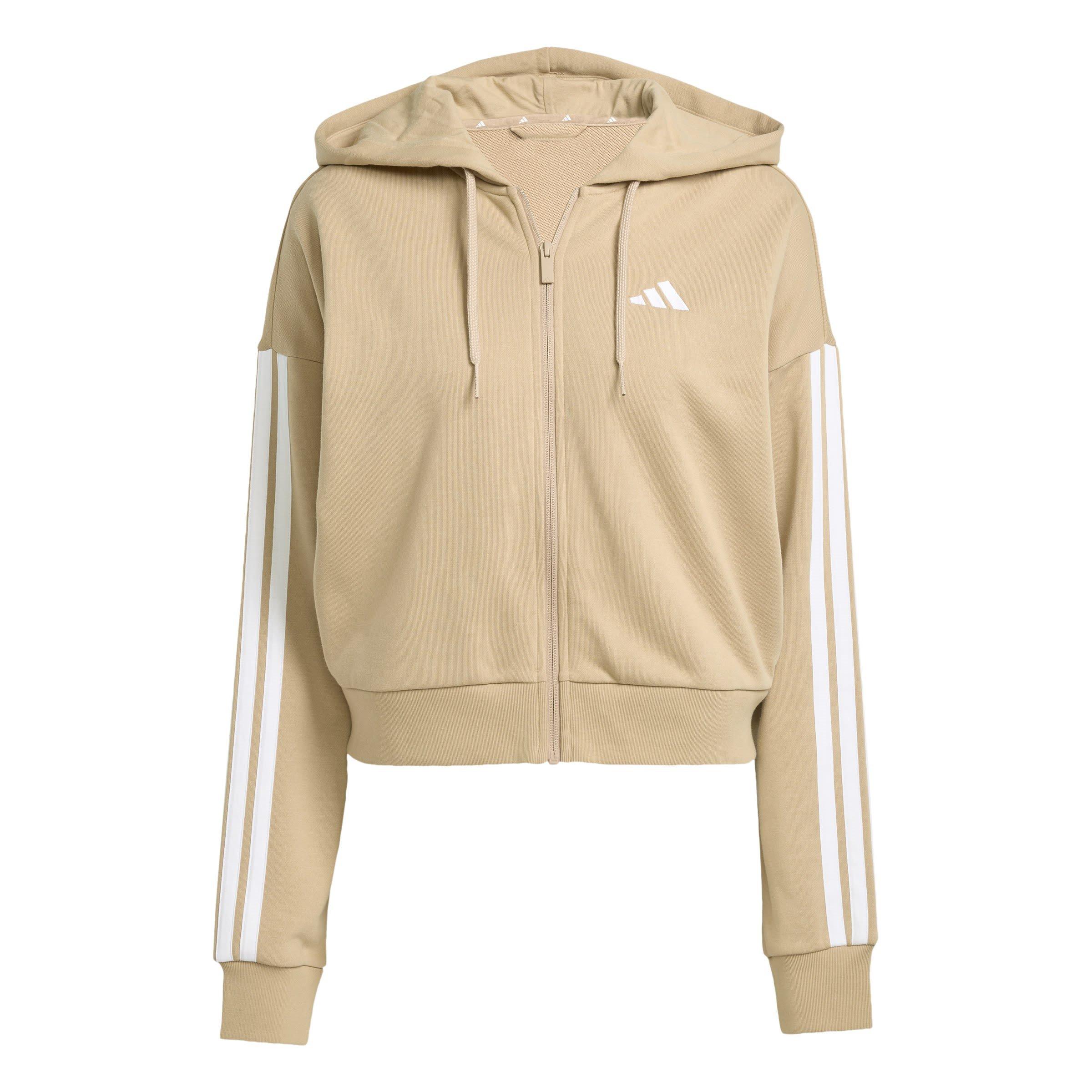 adidas 3 Stripe Front Zip Hoodie Women