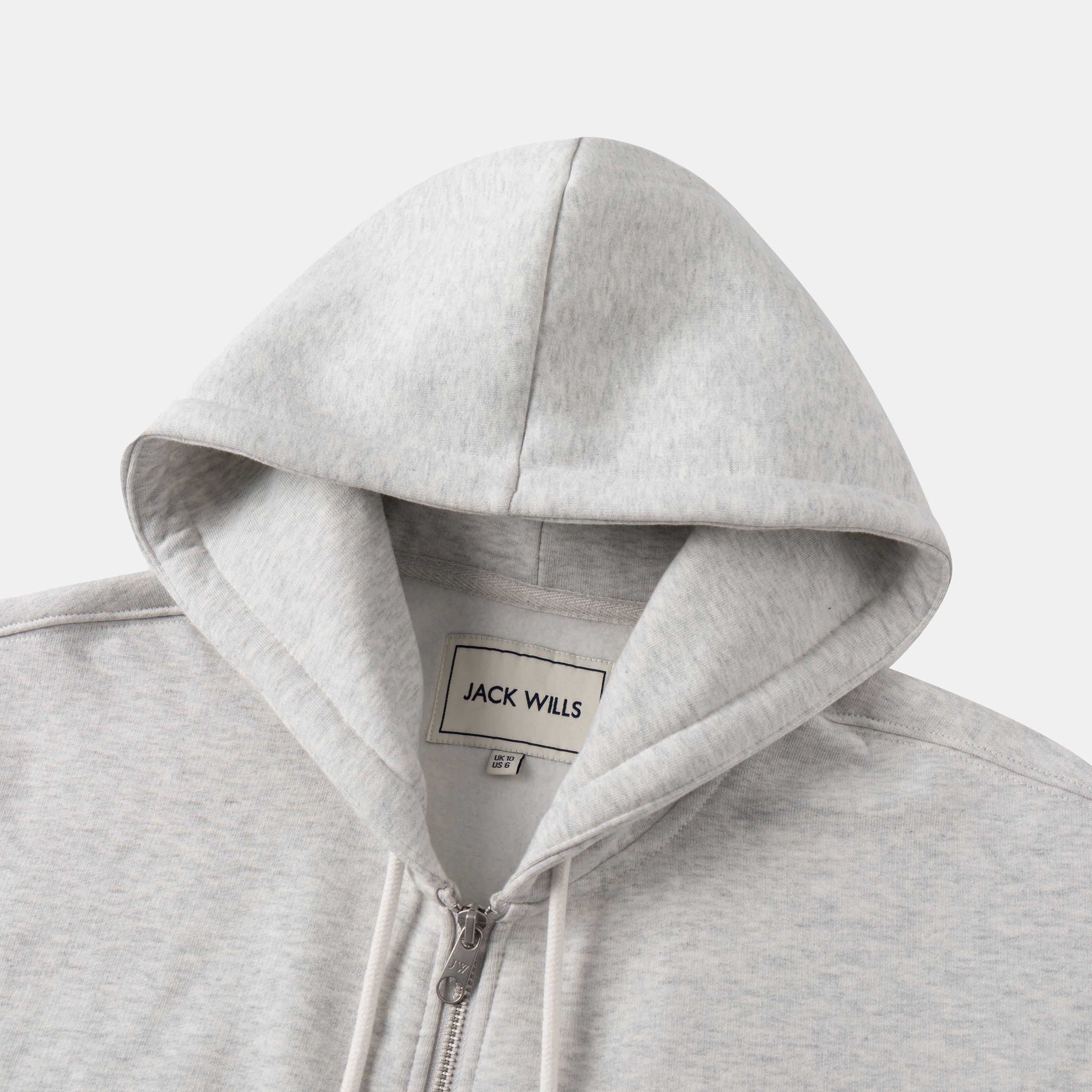 Grey Marl - Jack Wills - JW Emblem Zip Through  Ladies - 3