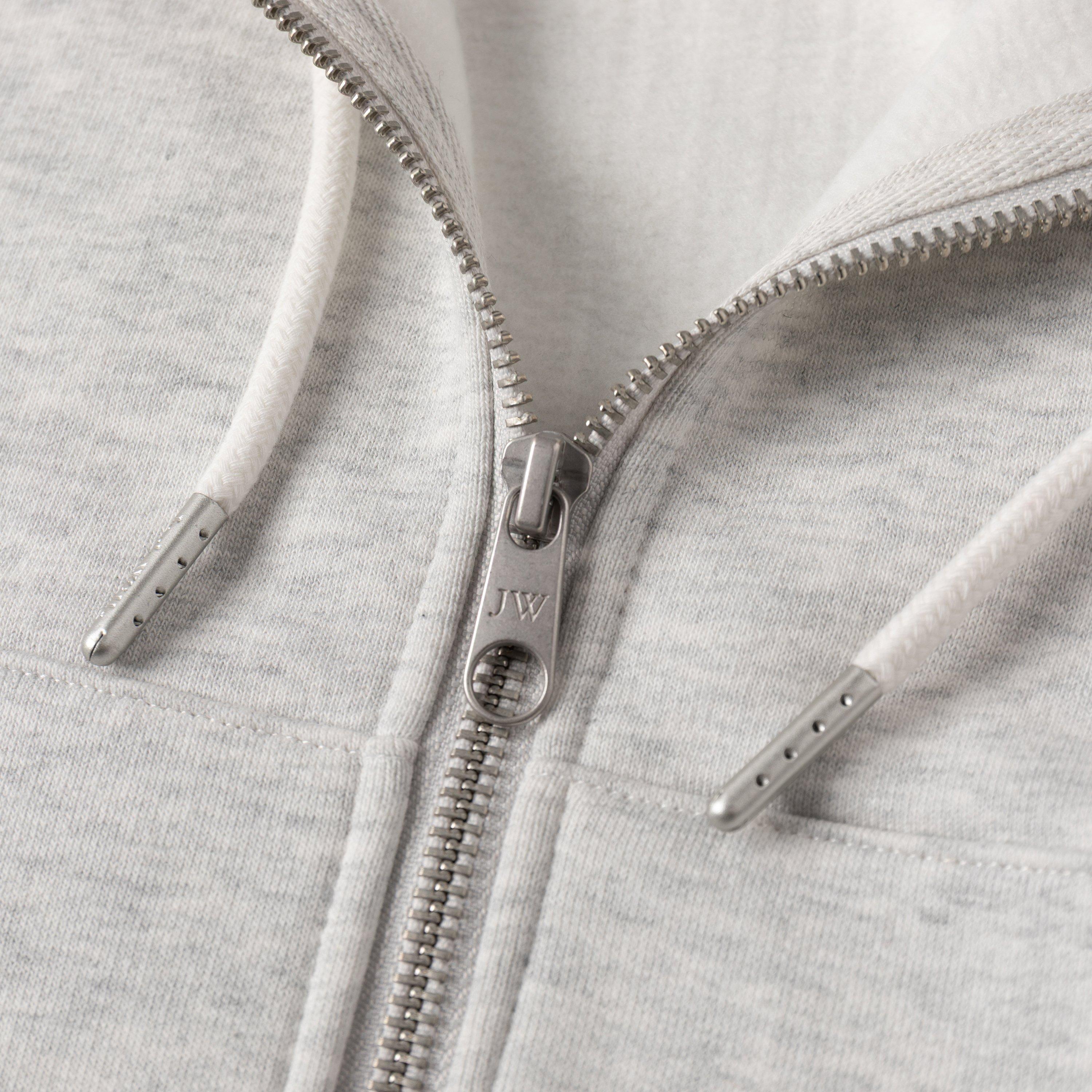 Grey Marl - Jack Wills - JW Emblem Zip Through  Ladies - 4