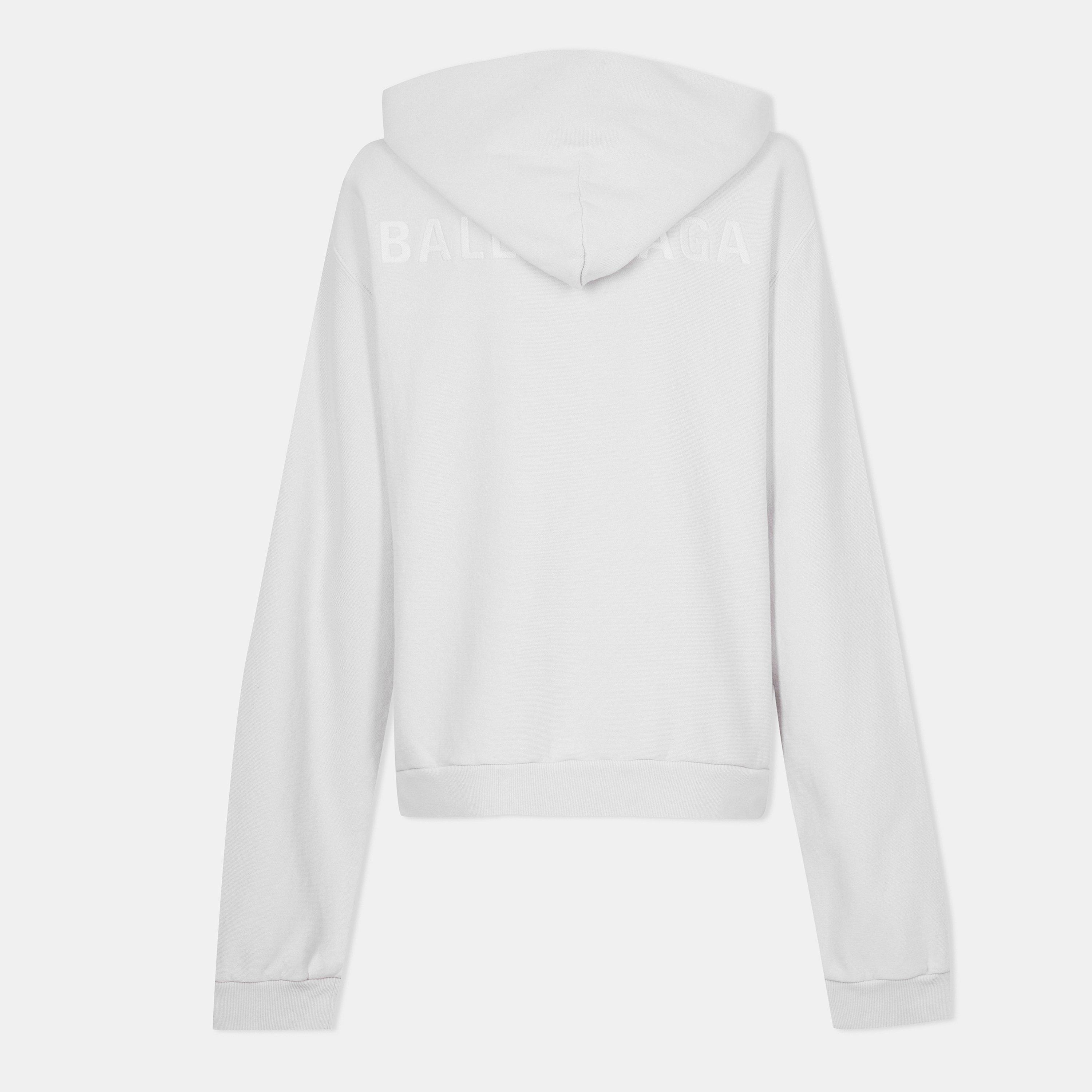 Dirty White/Pnk - Balenciaga - Women's Bal Zip Hoodie - 2