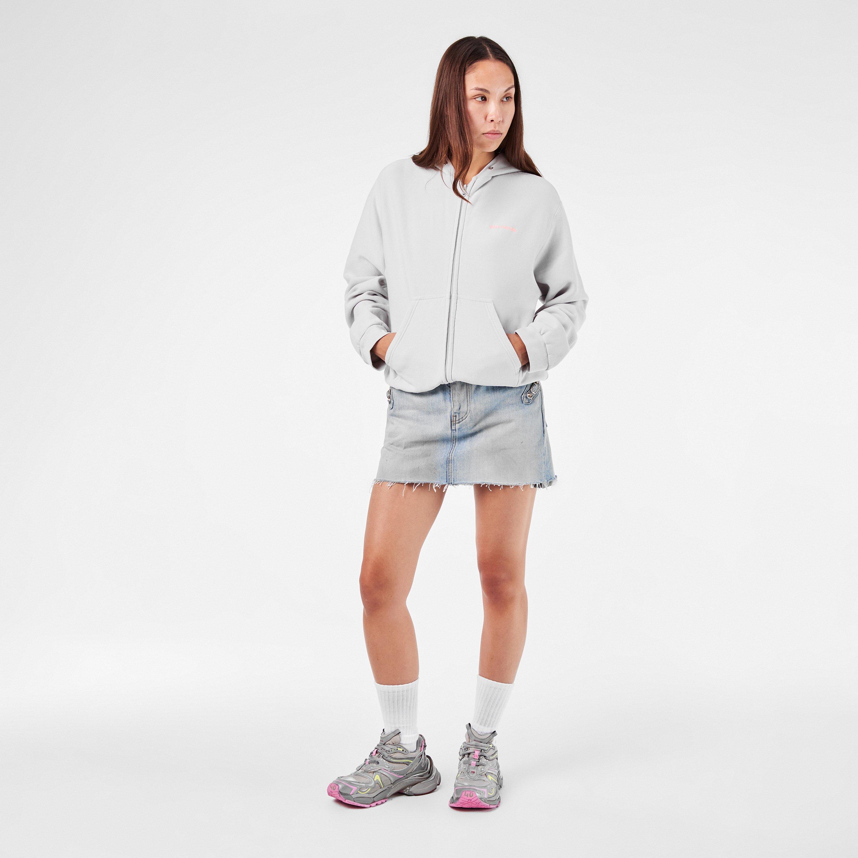 Dirty White/Pnk - Balenciaga - Women's Bal Zip Hoodie - 6