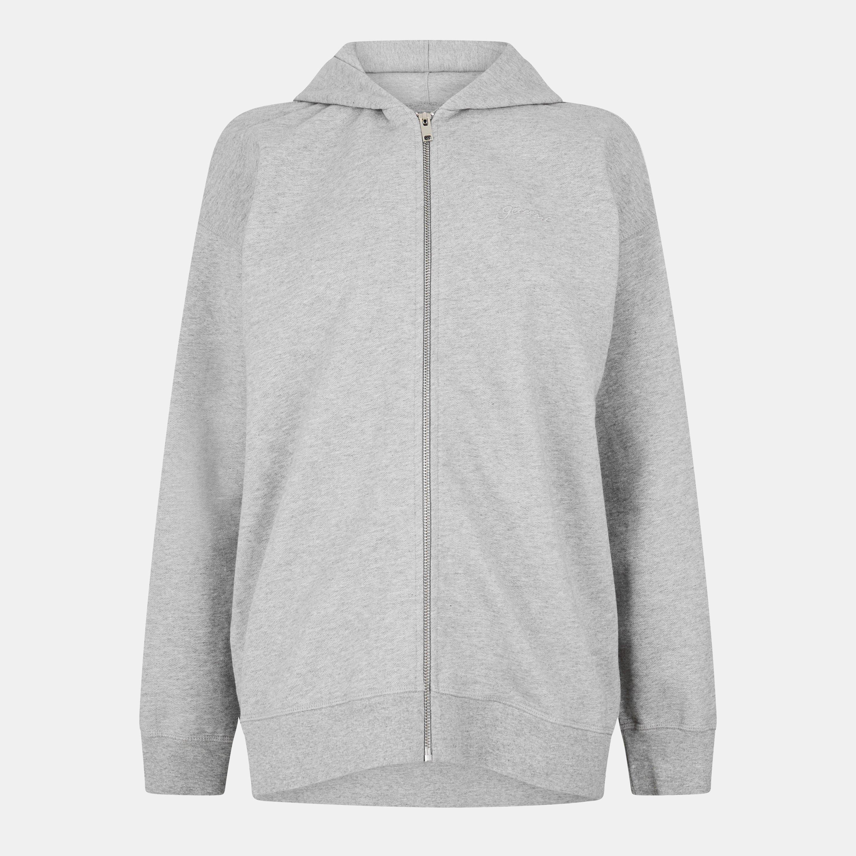 Ganni Women's Teddy Zip Hoodie - Paloma Melange - Size 12 (38)