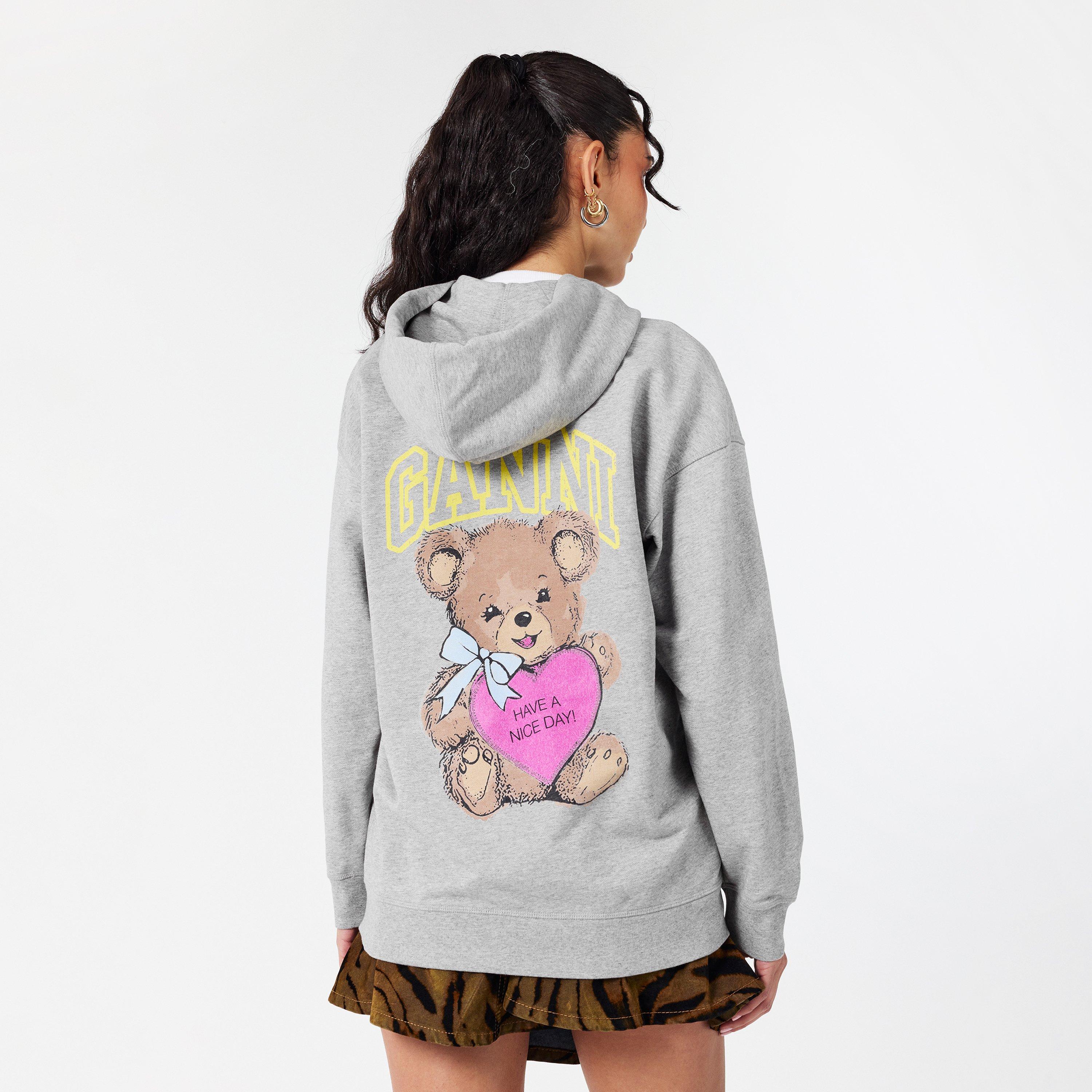 Paloma Melange - Ganni - Women's Teddy Zip Hoodie - 4