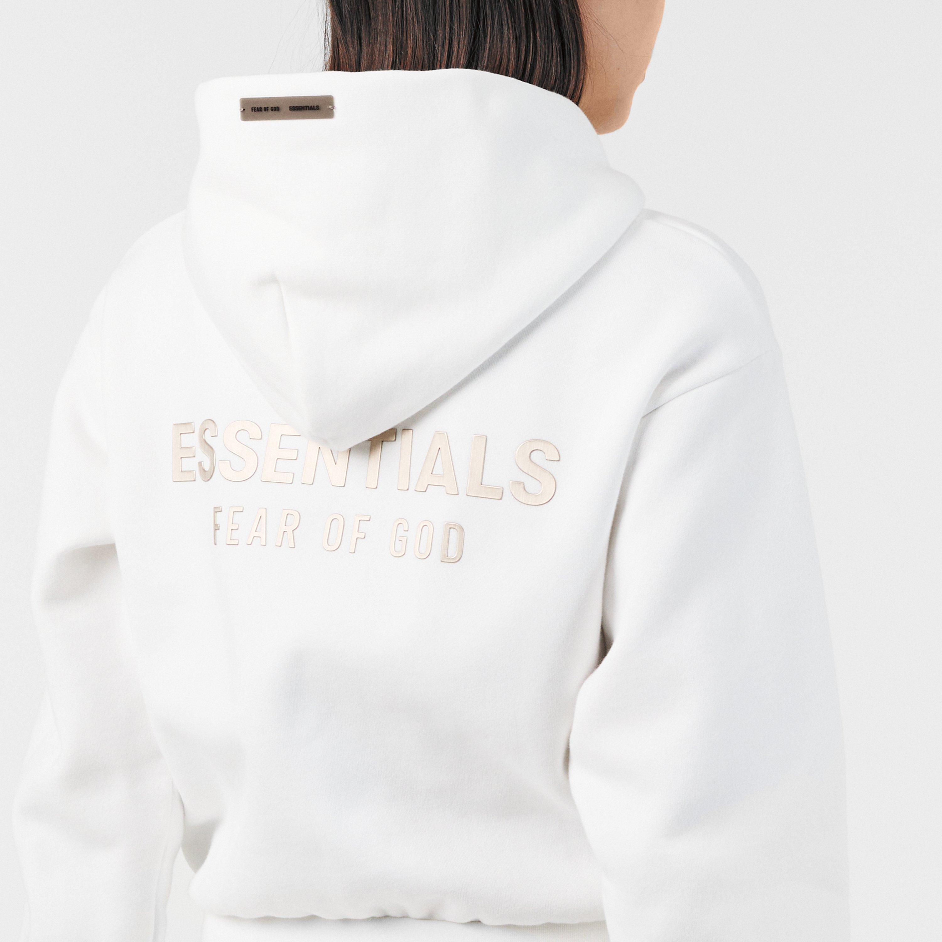 Cloud White - Fear Of God Essentials - Women's FGE Black Logo Zip Hoodie - 5