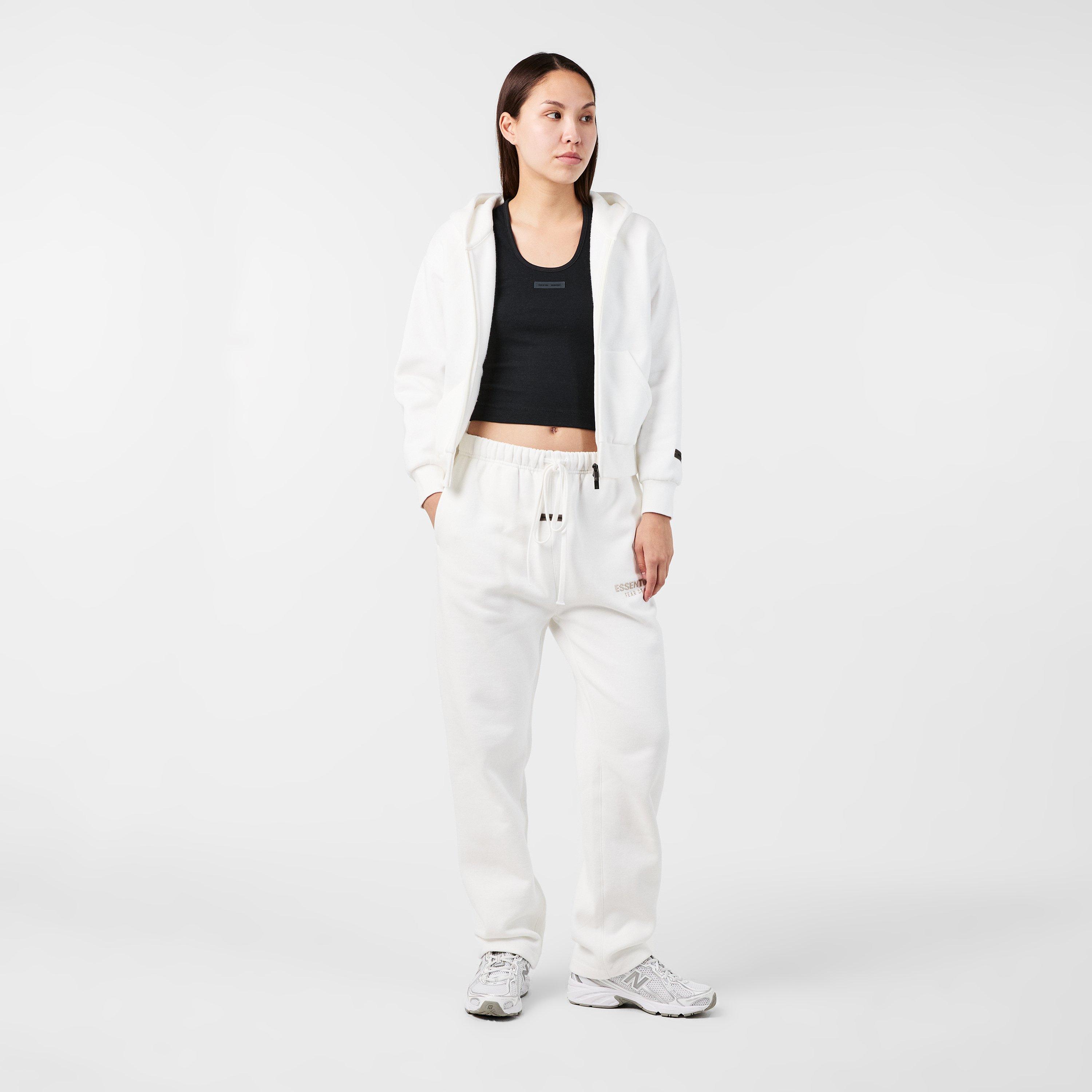 Cloud White - Fear Of God Essentials - Women's FGE Black Logo Zip Hoodie - 6