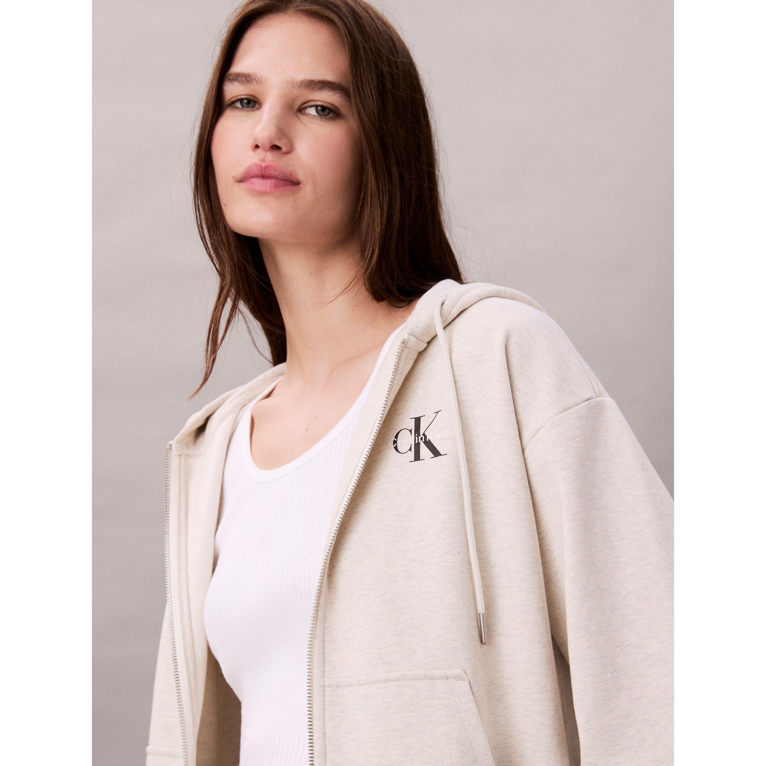Vanilla Heather - Calvin Klein Jeans - MONOLOGO FRENCH TERRY HOODIE - 5