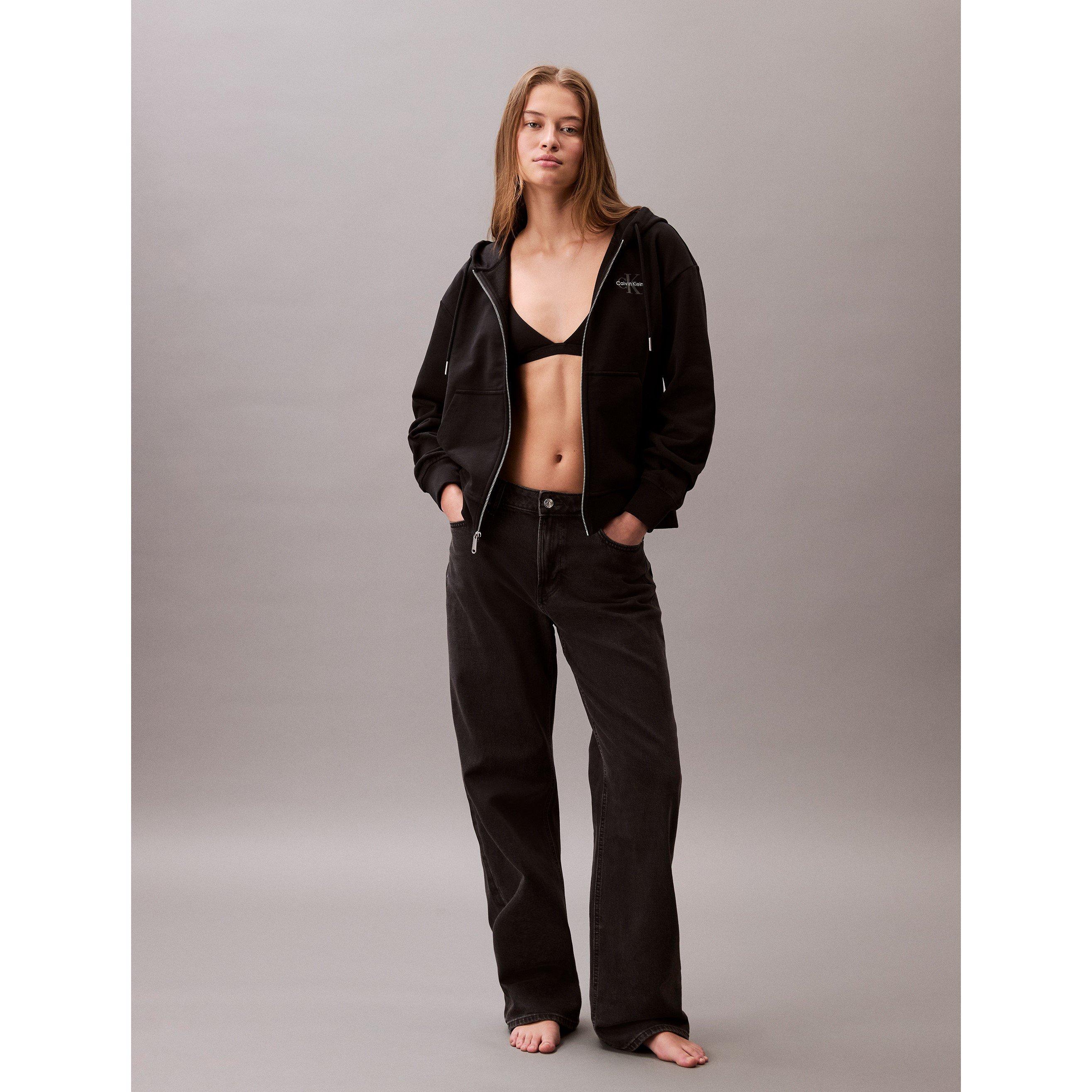 Schwarz - Calvin Klein Jeans - MONOLOGO FRENCH TERRY HOODIE - 4