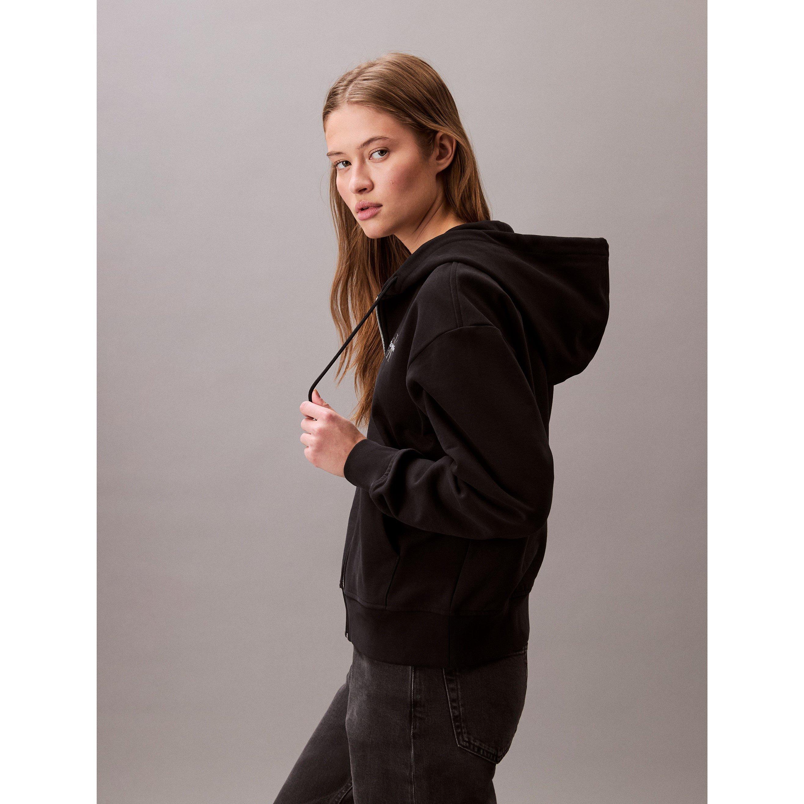 Schwarz - Calvin Klein Jeans - MONOLOGO FRENCH TERRY HOODIE - 6