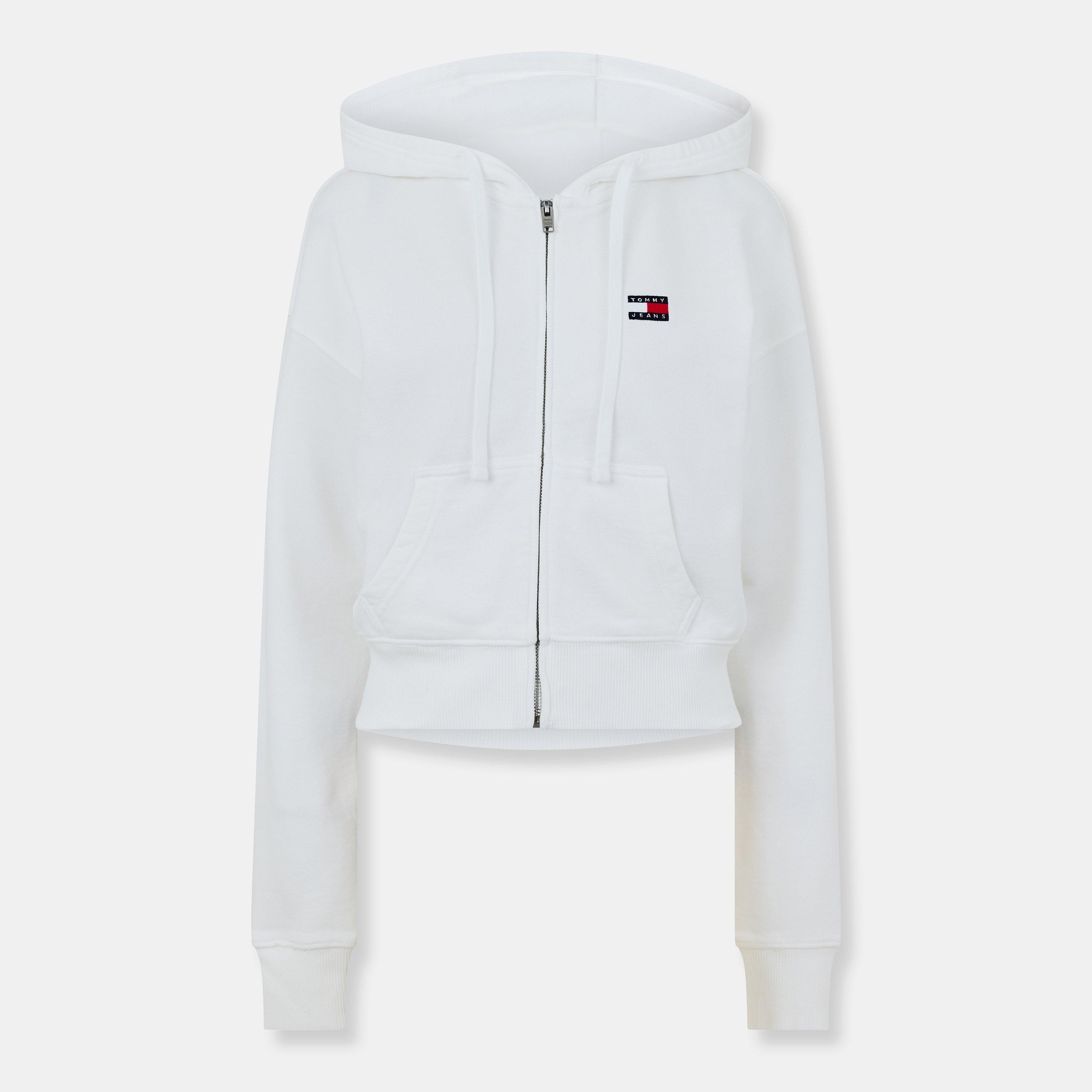 Ecru - Tommy Jeans - Women's Full Zip Hoodie - 1