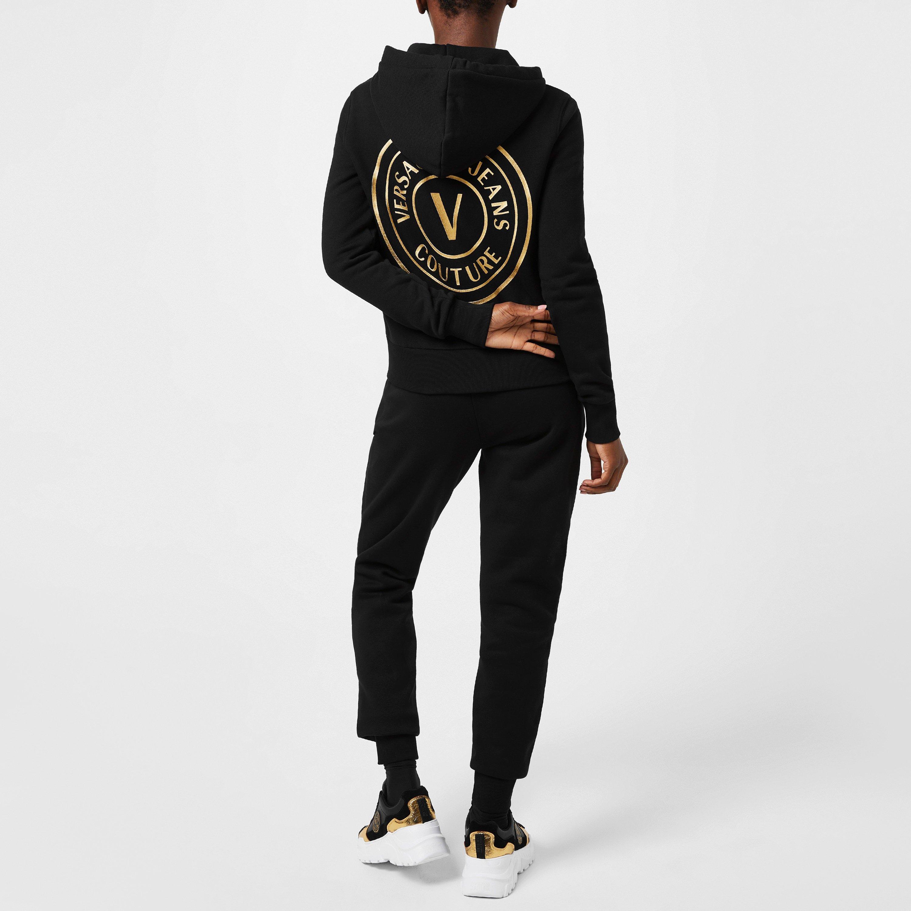 Black/Gold G89 - Versace Jeans Couture - Round Logo Zip Hoodie - 2