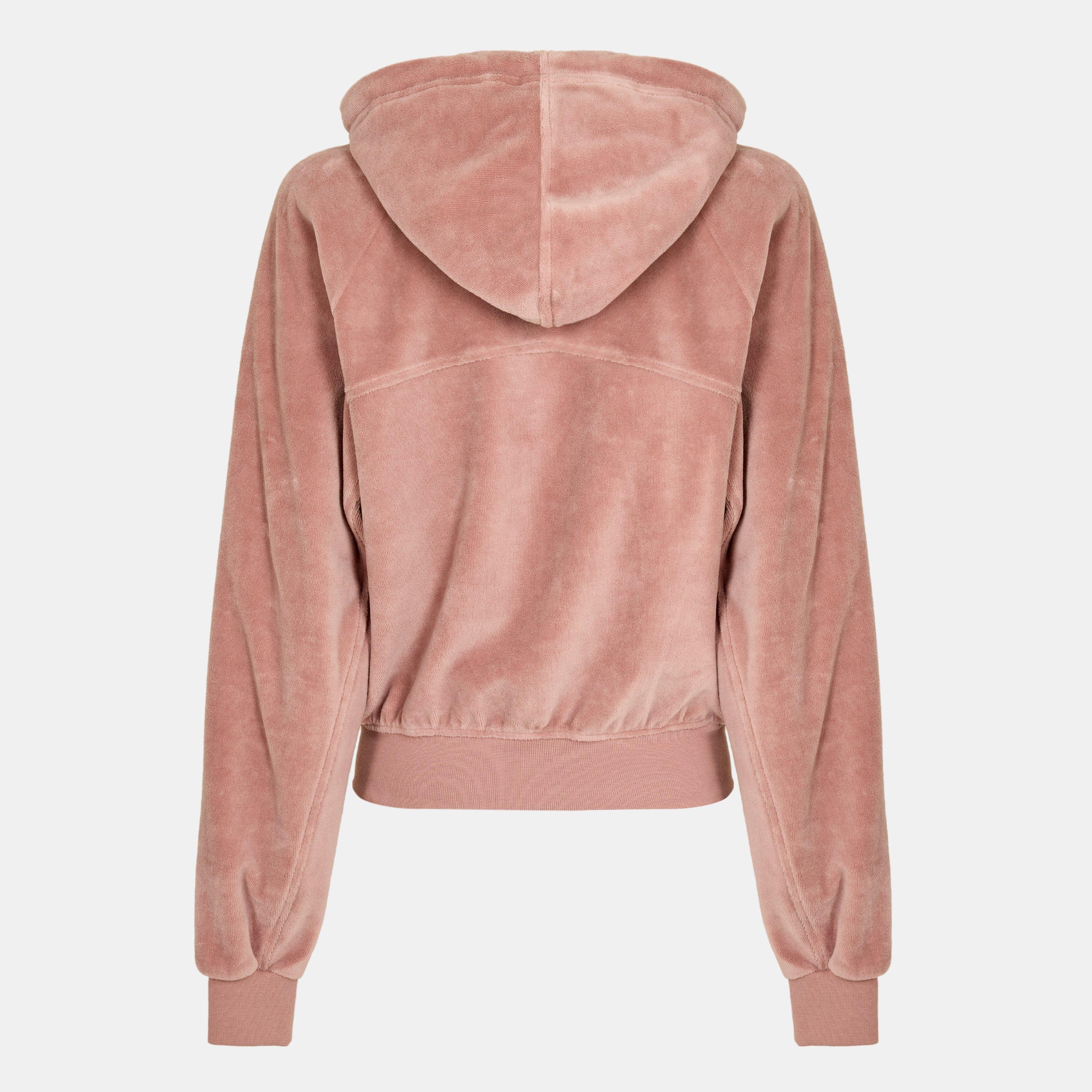 Dusty Pink - Vivienne Westwood - Women's Viv Velour Zip Hoodie - 2