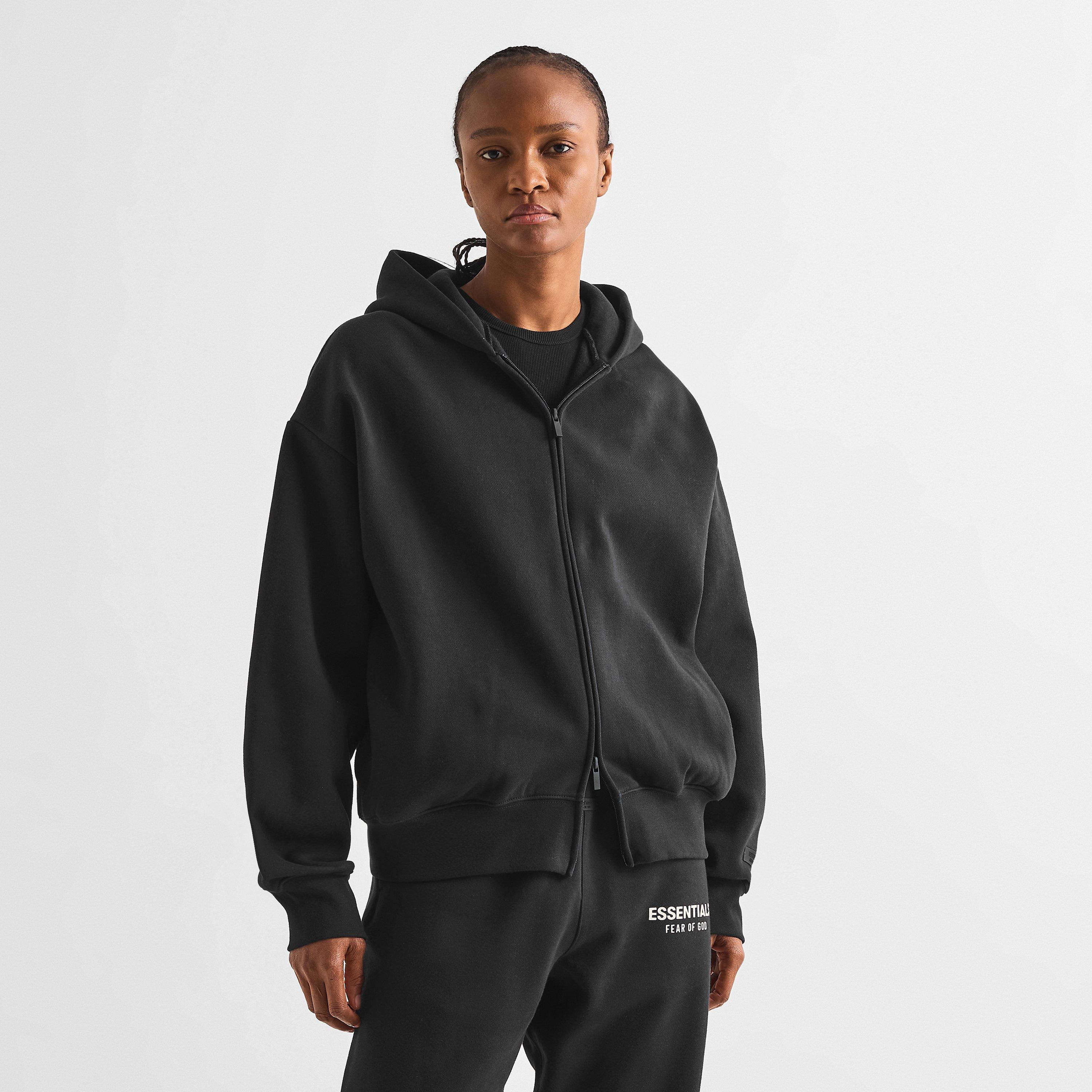 Black - Fear Of God Essentials - Women's Zip Hoodie - 3