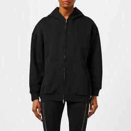 Balenciaga Cotton Jersey Zip Up Hoodie