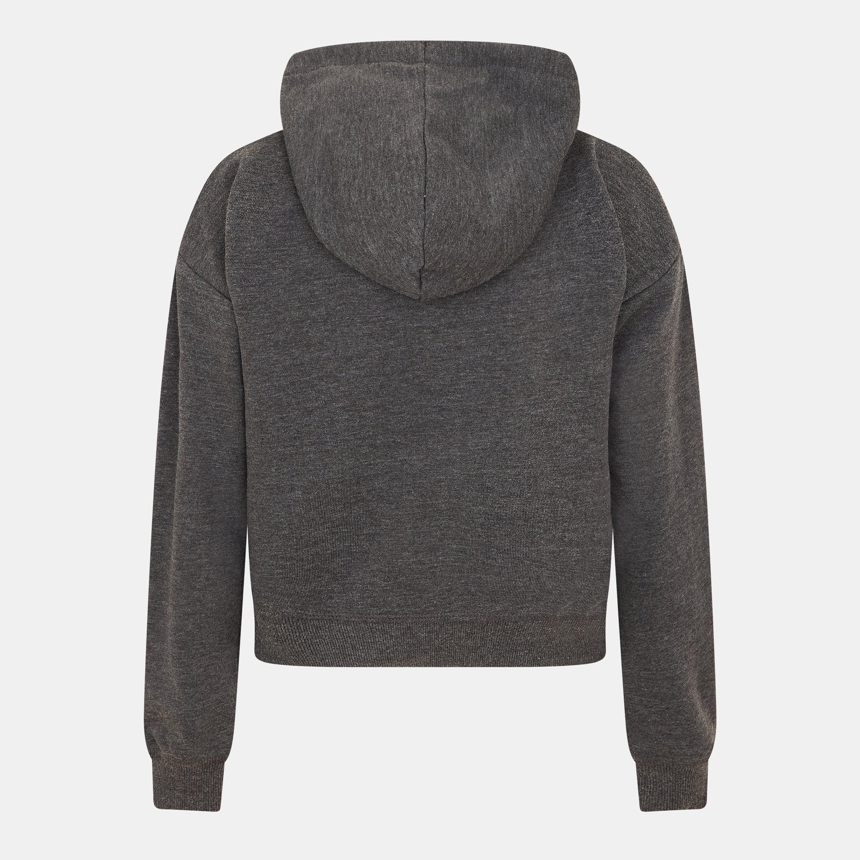 Holzkohle Melange - Brave Soul - Cropped Zip Through Hoodie - 2