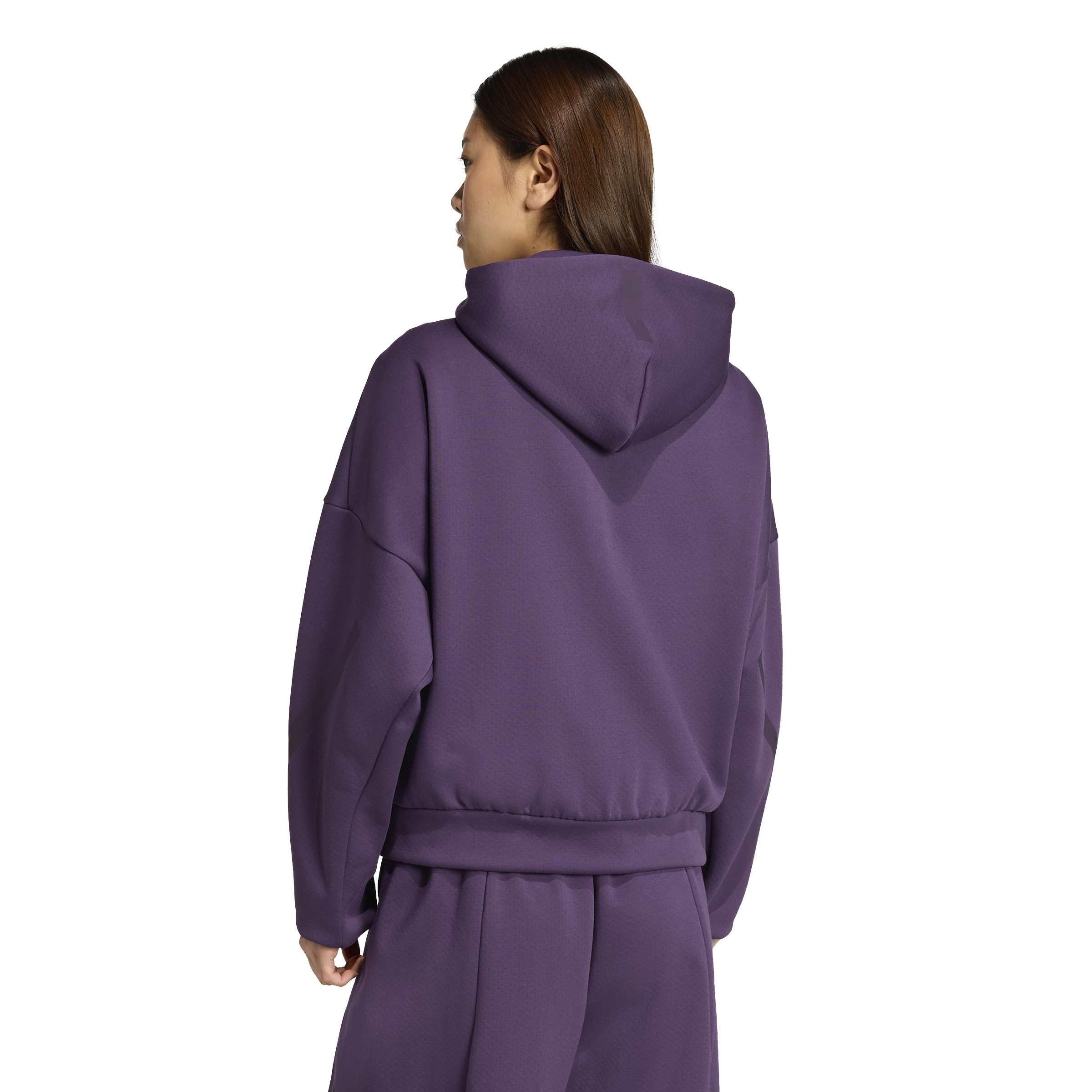 Aurora Plum - adidas - Z.N.E. Womens Full-Zip Hoodie - 3