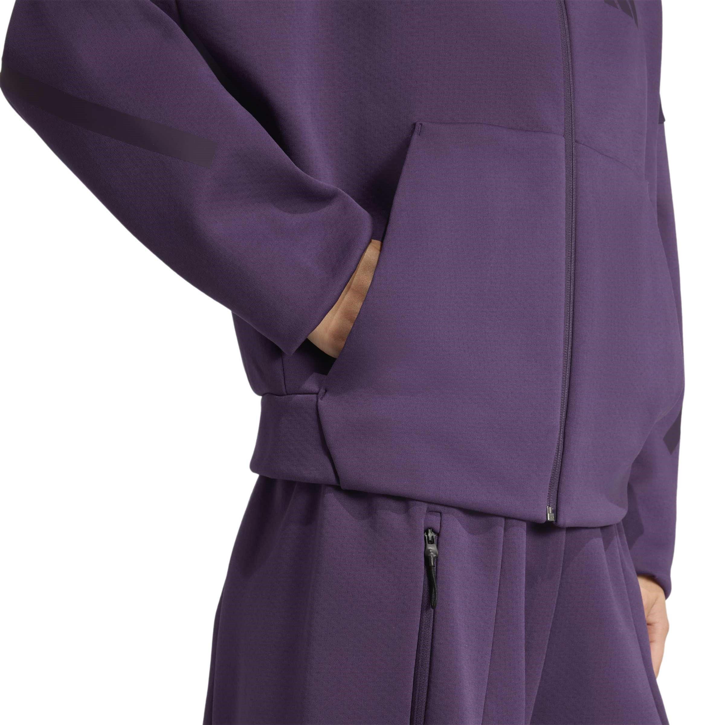 Aurora Plum - adidas - Z.N.E. Womens Full-Zip Hoodie - 5
