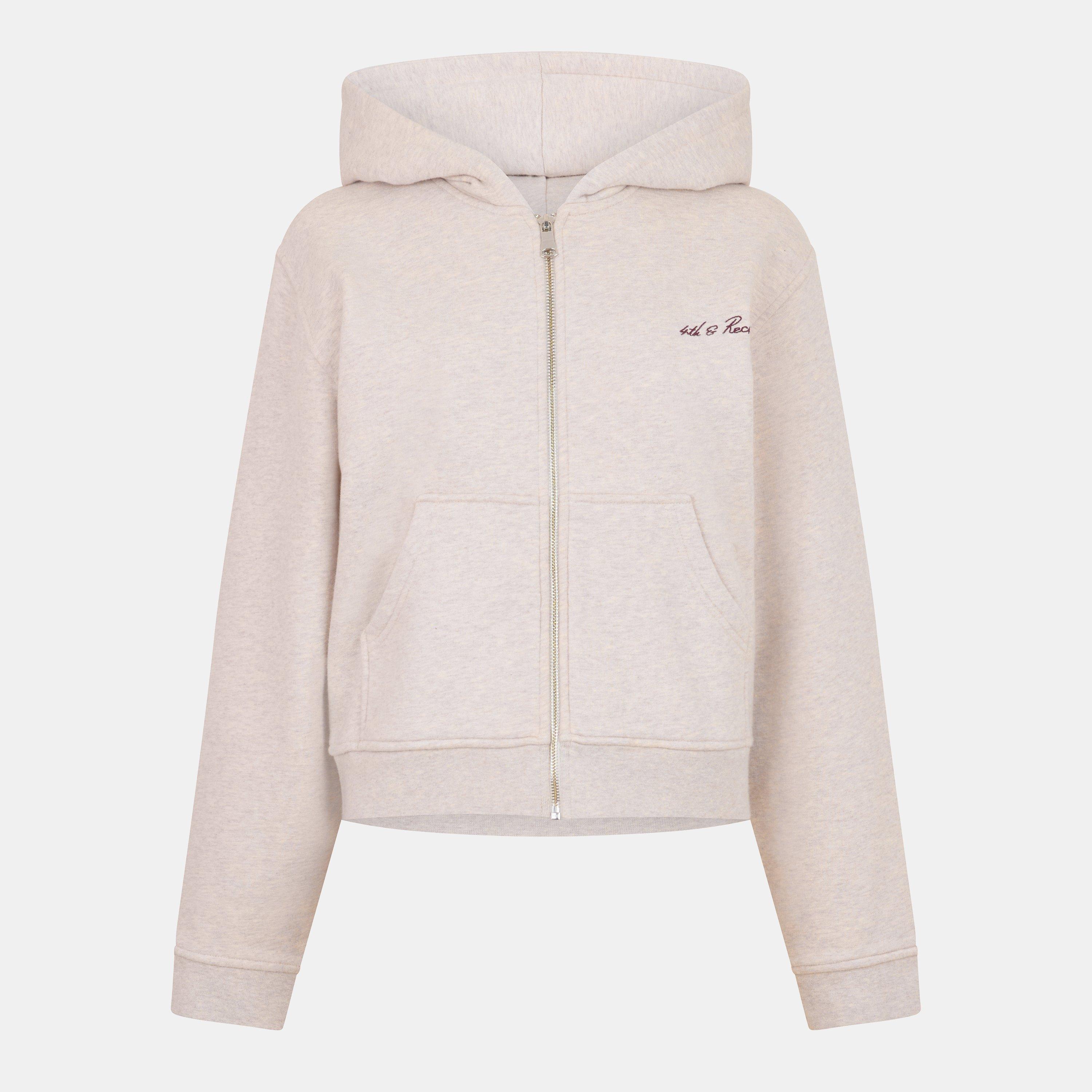 Oatmeal - 4th and Reckless - Women's Colena Zip Hoodie - 1