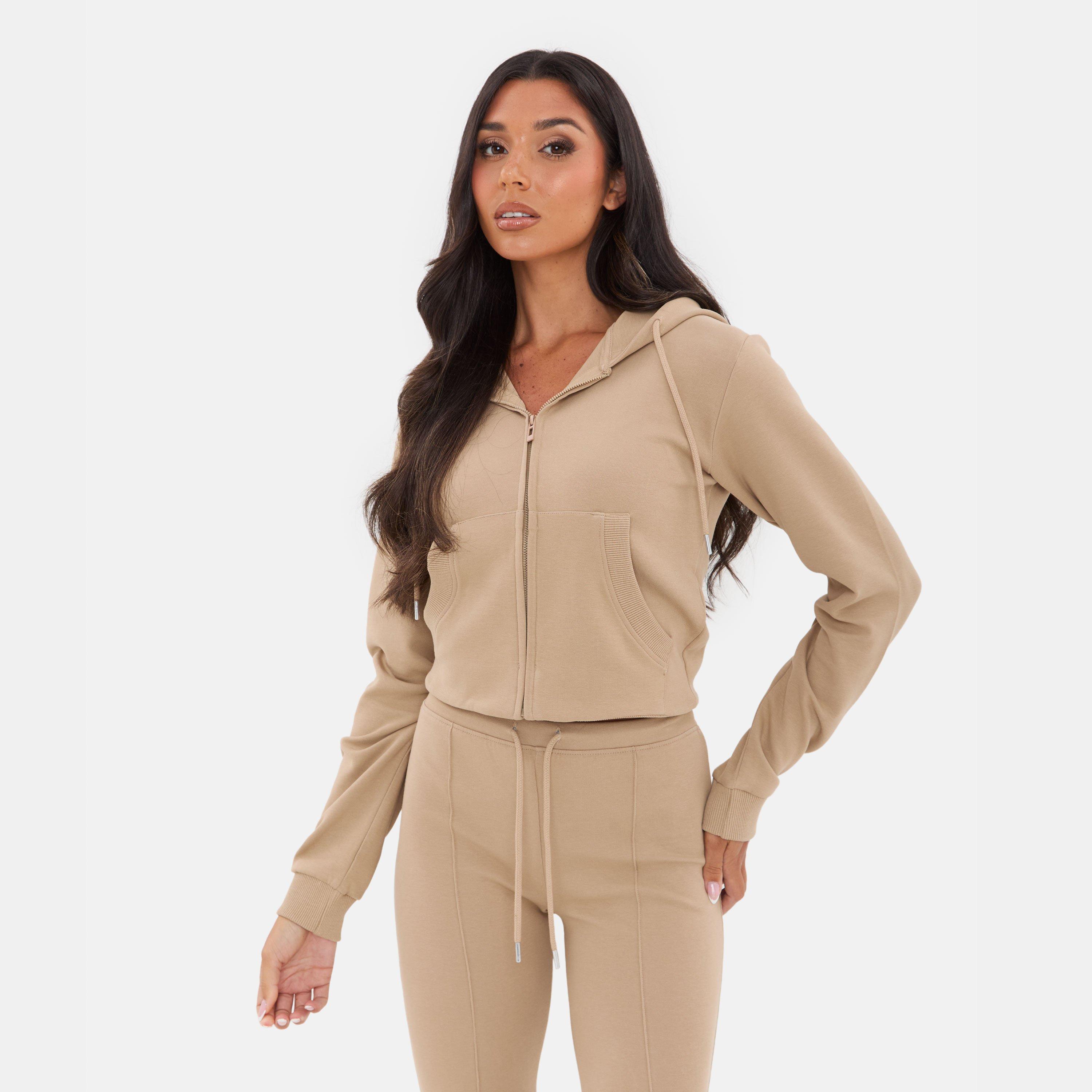 Taupe - I Saw It First - Zip Through Hoodie - 1