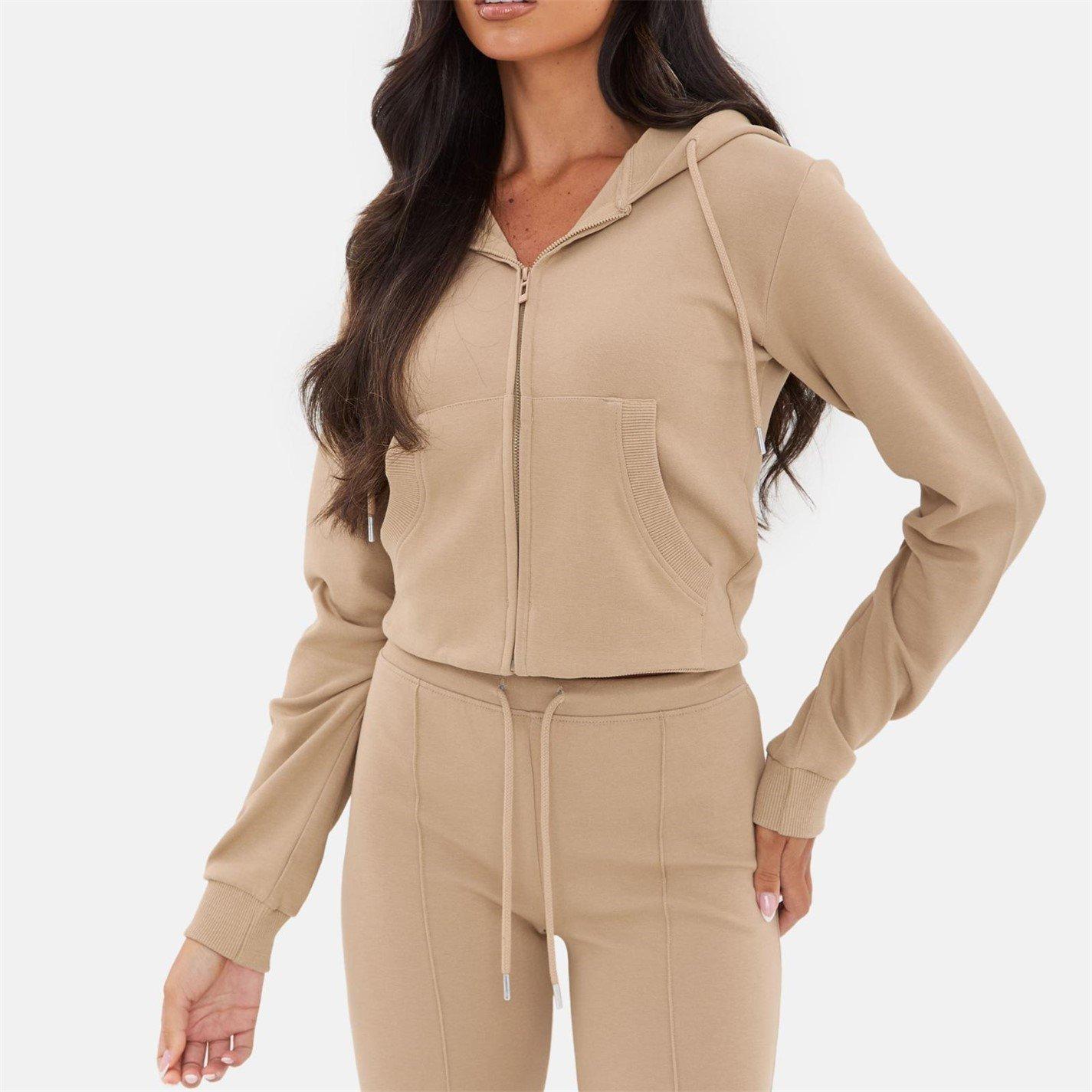 Taupe - I Saw It First - Zip Through Hoodie - 4