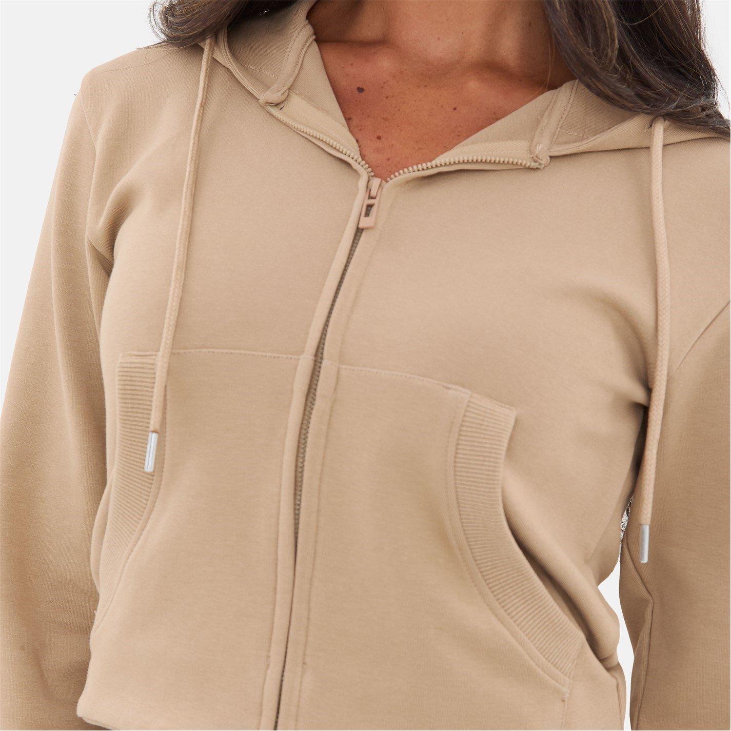 Taupe - I Saw It First - Zip Through Hoodie - 6