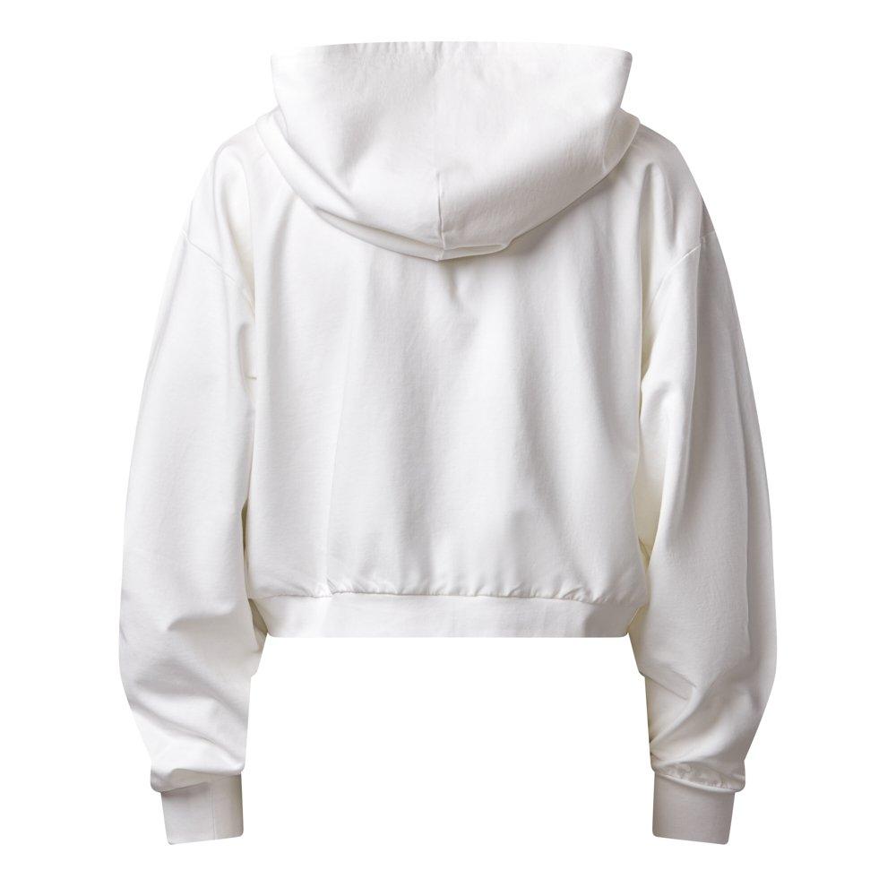 Crème - Gym King - Gym King Victory Loopback Full Zip Crop Hood - Cream - 2