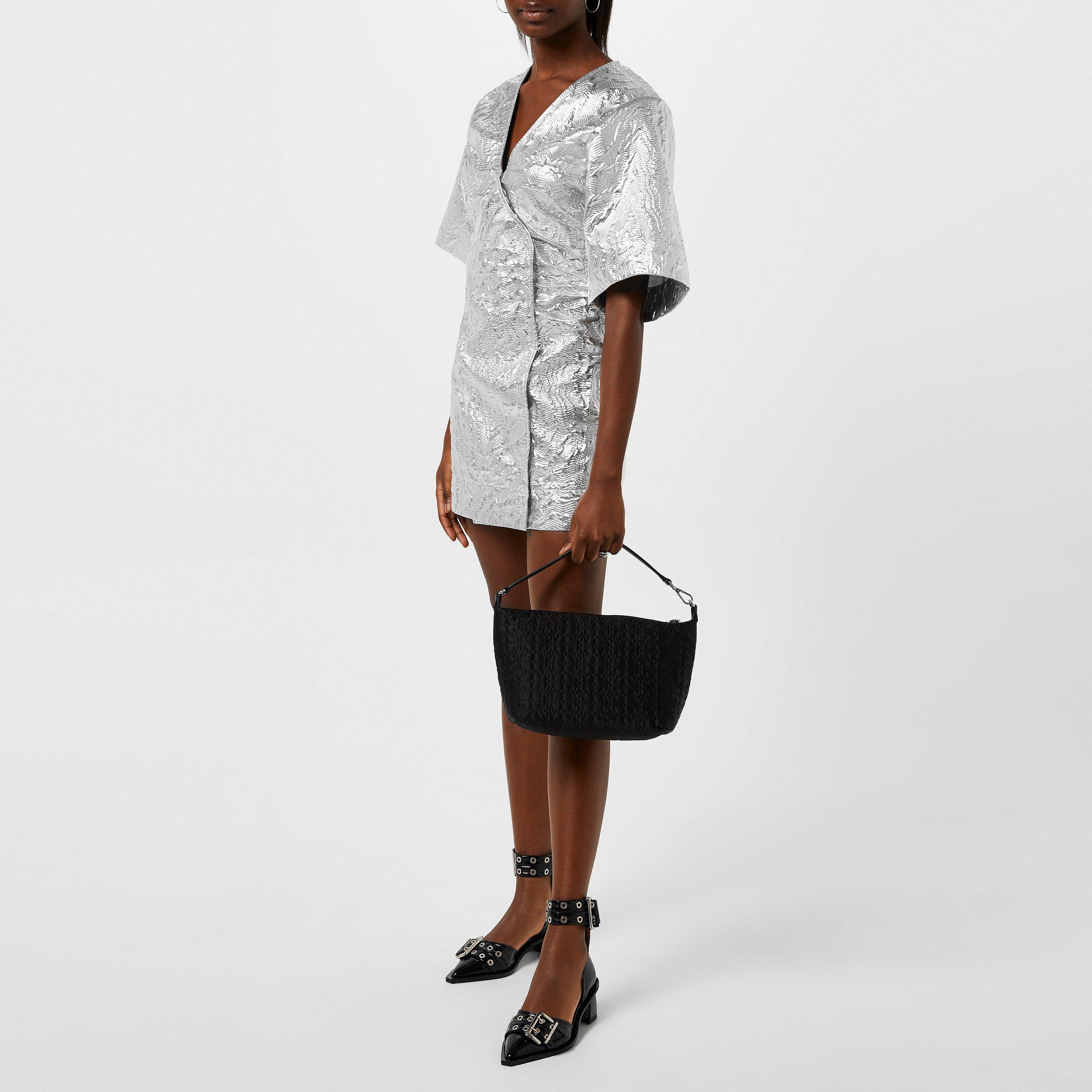 【GANNI】dress Ganni // Yellow & Multicolour Crinkled Belted Wrap Dress