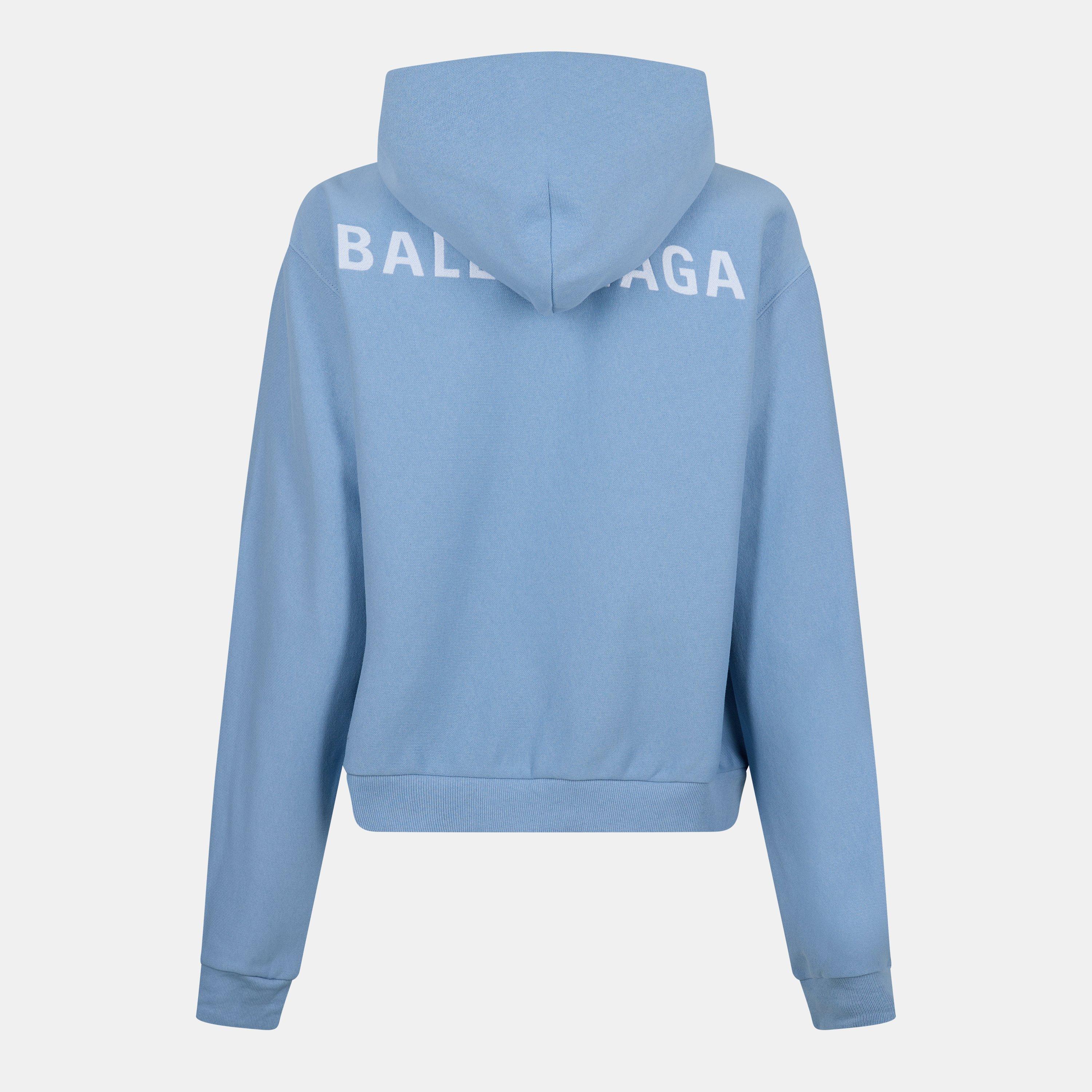 Light Blue - Balenciaga - Bal Back Dry Hoody Ld61 - 2