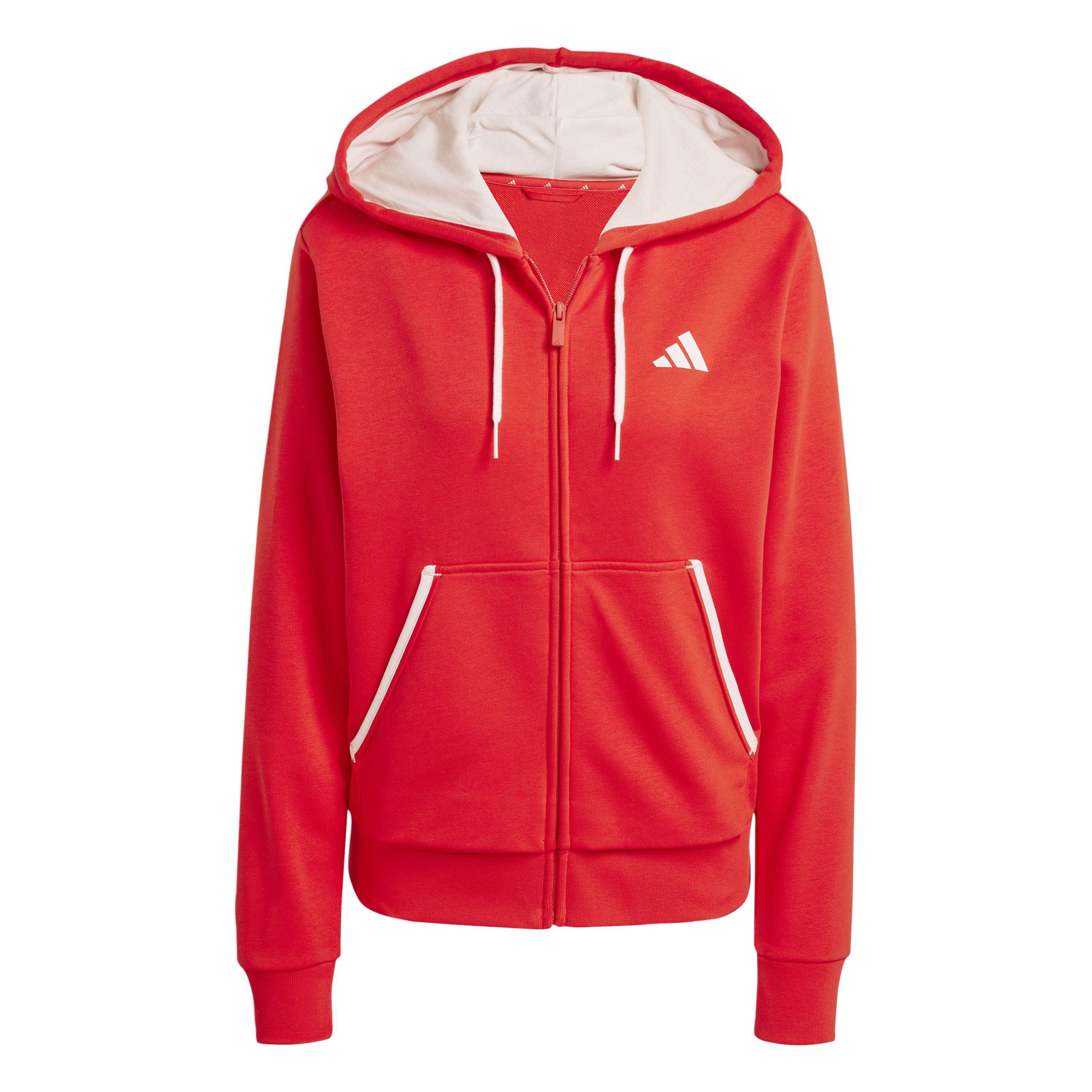 Adidas Women's Full-Zip Hoodie - Pure Ruby - 6 (XXS)