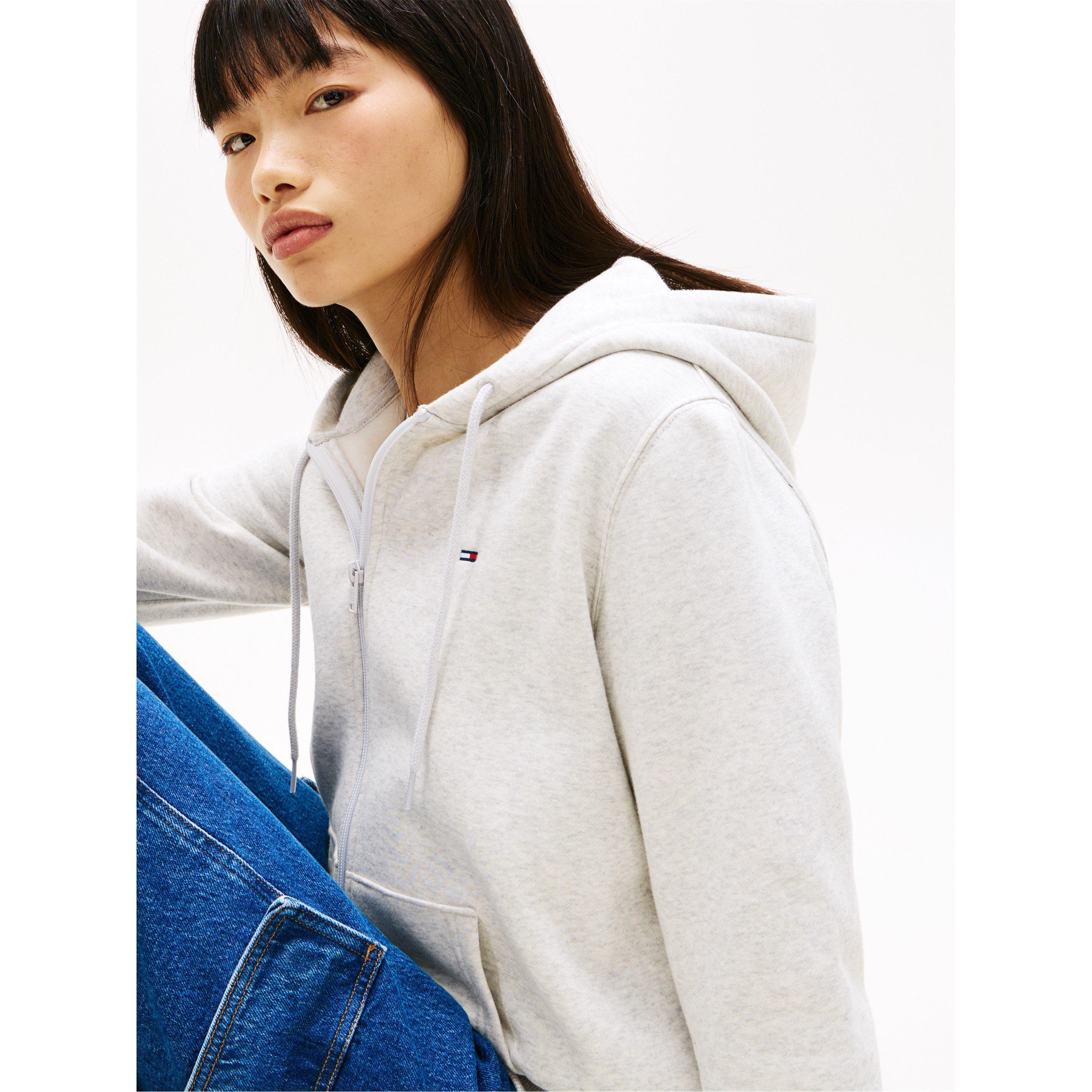 Isgrå Heathr - Tommy Jeans - TJ Zip Reg Flag Ld52 - 3