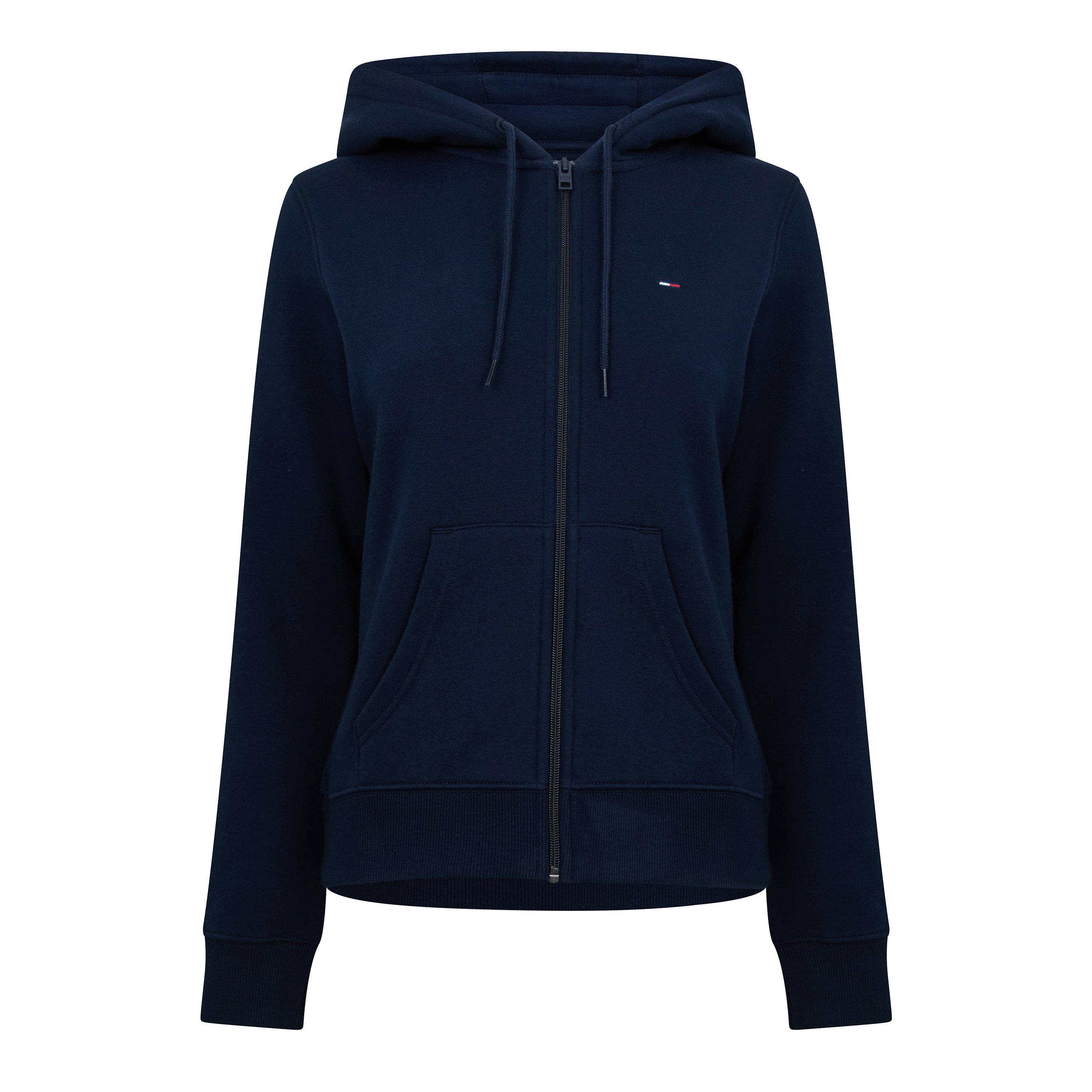 Tommy Jeans Women's Flag Zip Hoodie - Dark Night Navy - 10 (S)
