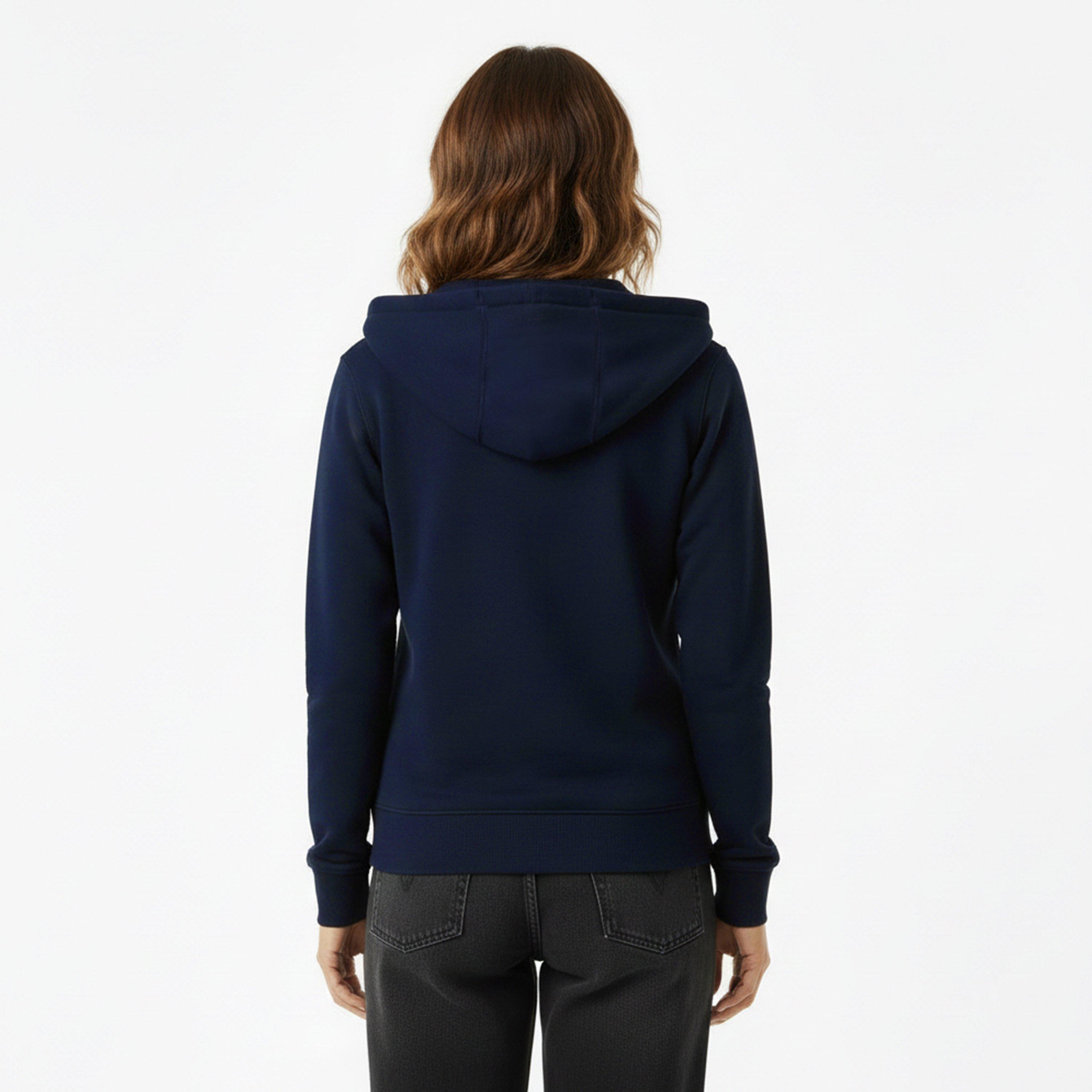 Dark Night Navy - Tommy Jeans - Women's Flag Zip Hoodie - 4