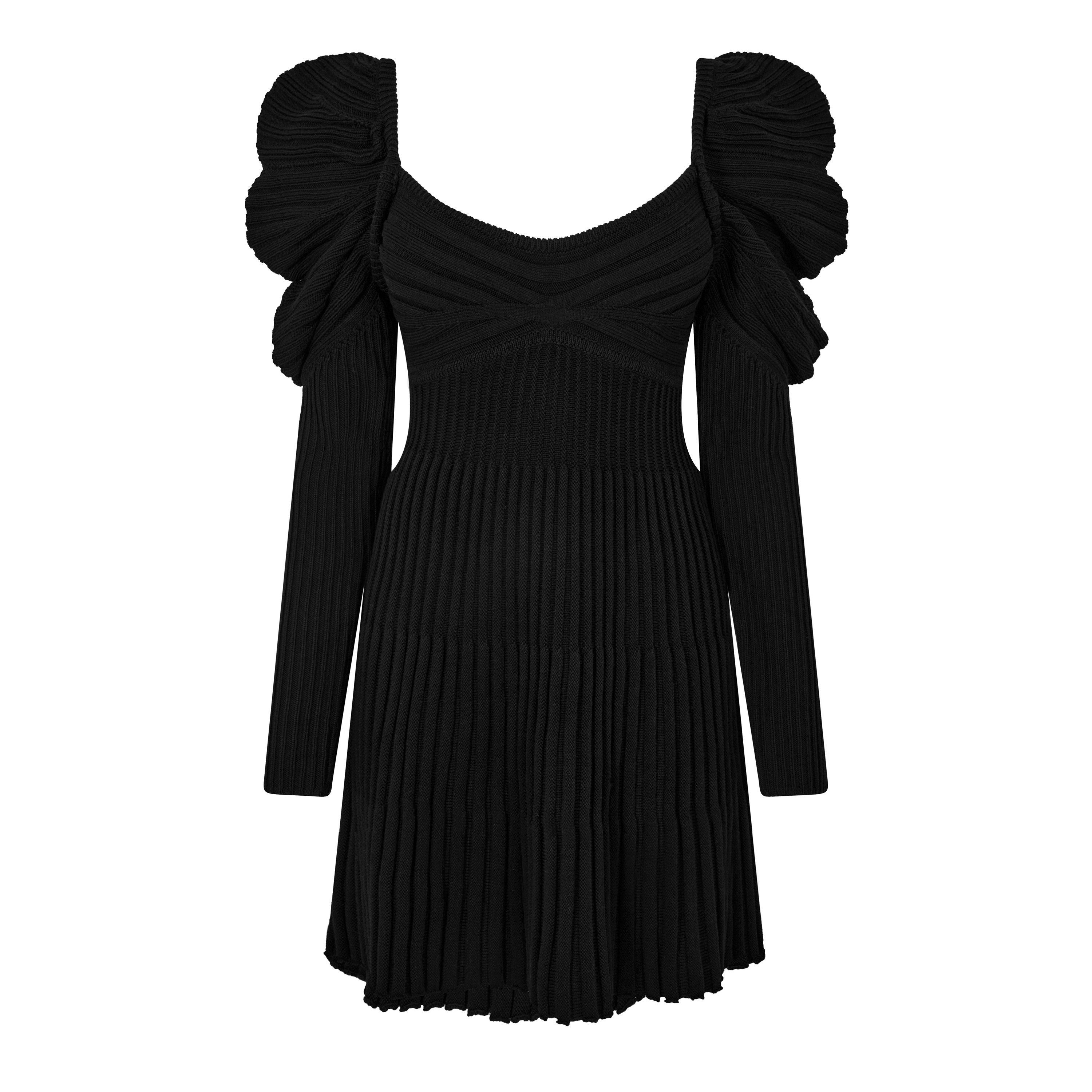 BLACK - Cult Gaia - Women's Adelie Knitted Mini Dress - 5