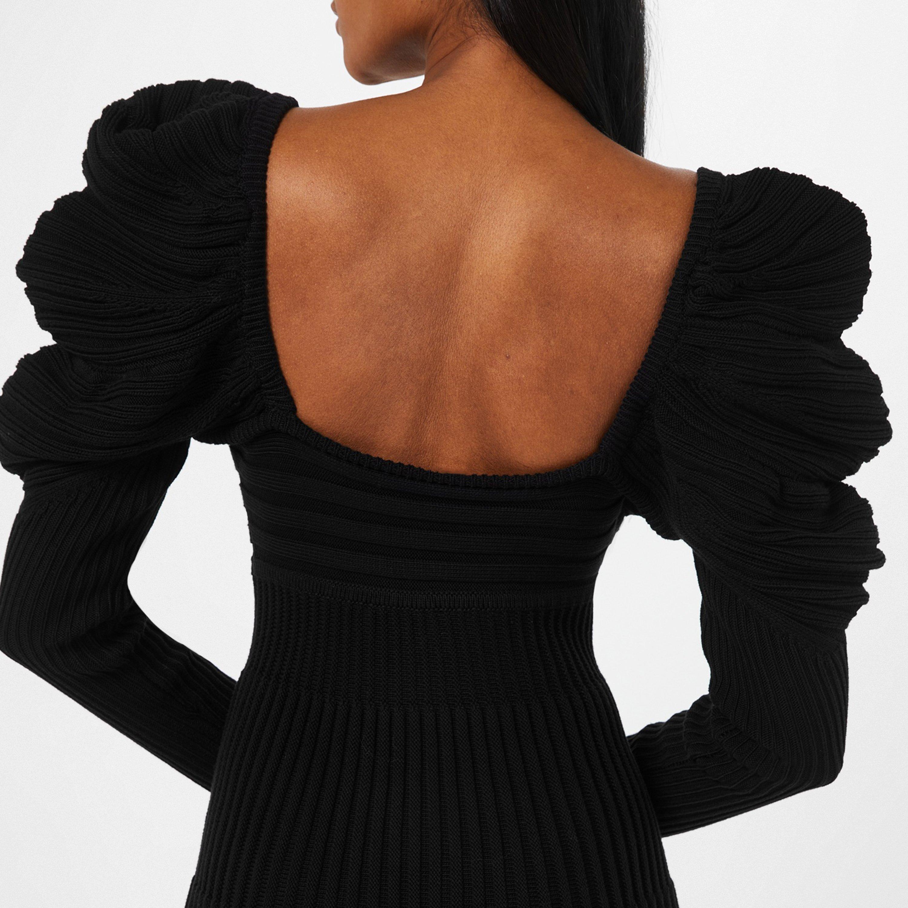 BLACK - Cult Gaia - Women's Adelie Knitted Mini Dress - 3