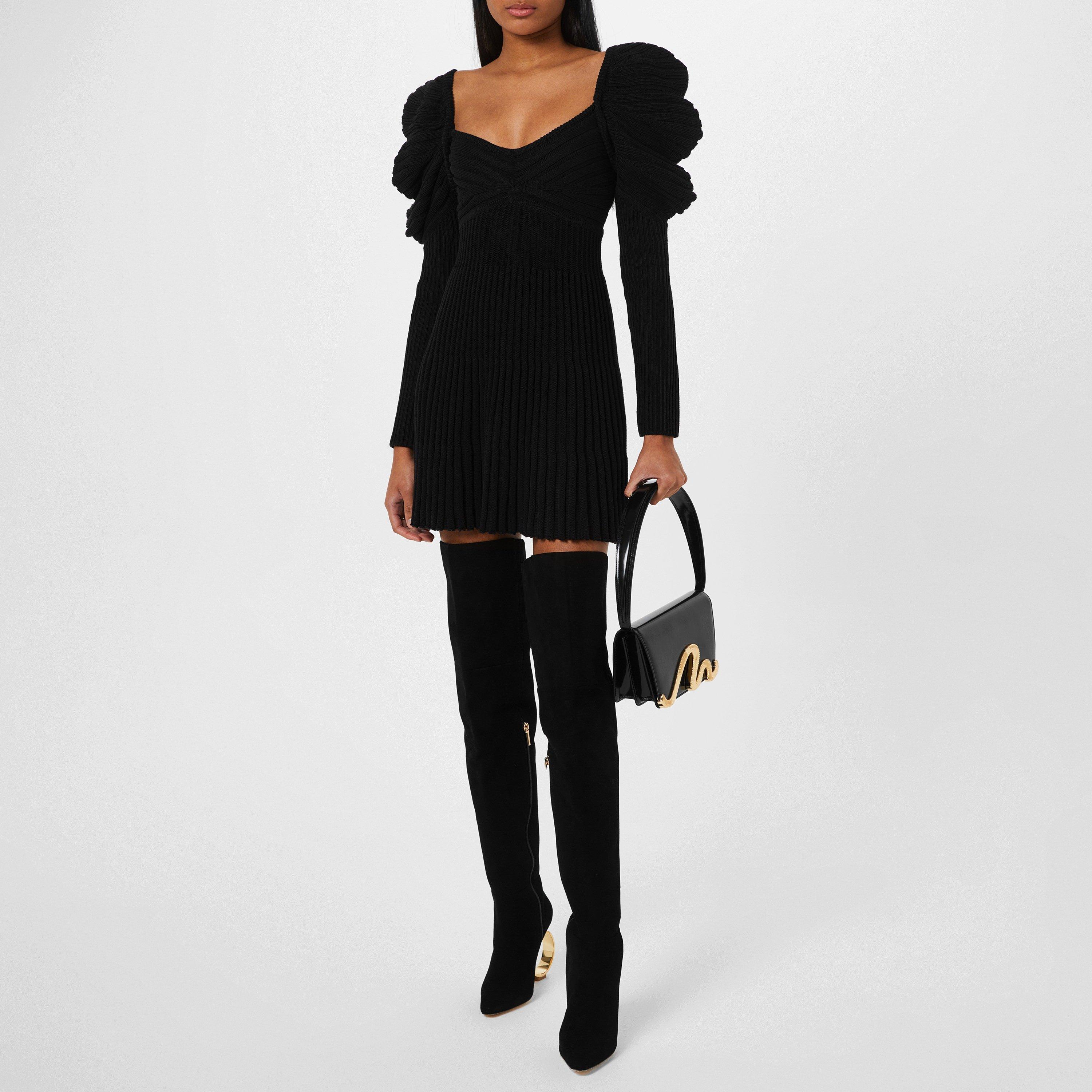 BLACK - Cult Gaia - Women's Adelie Knitted Mini Dress - 4