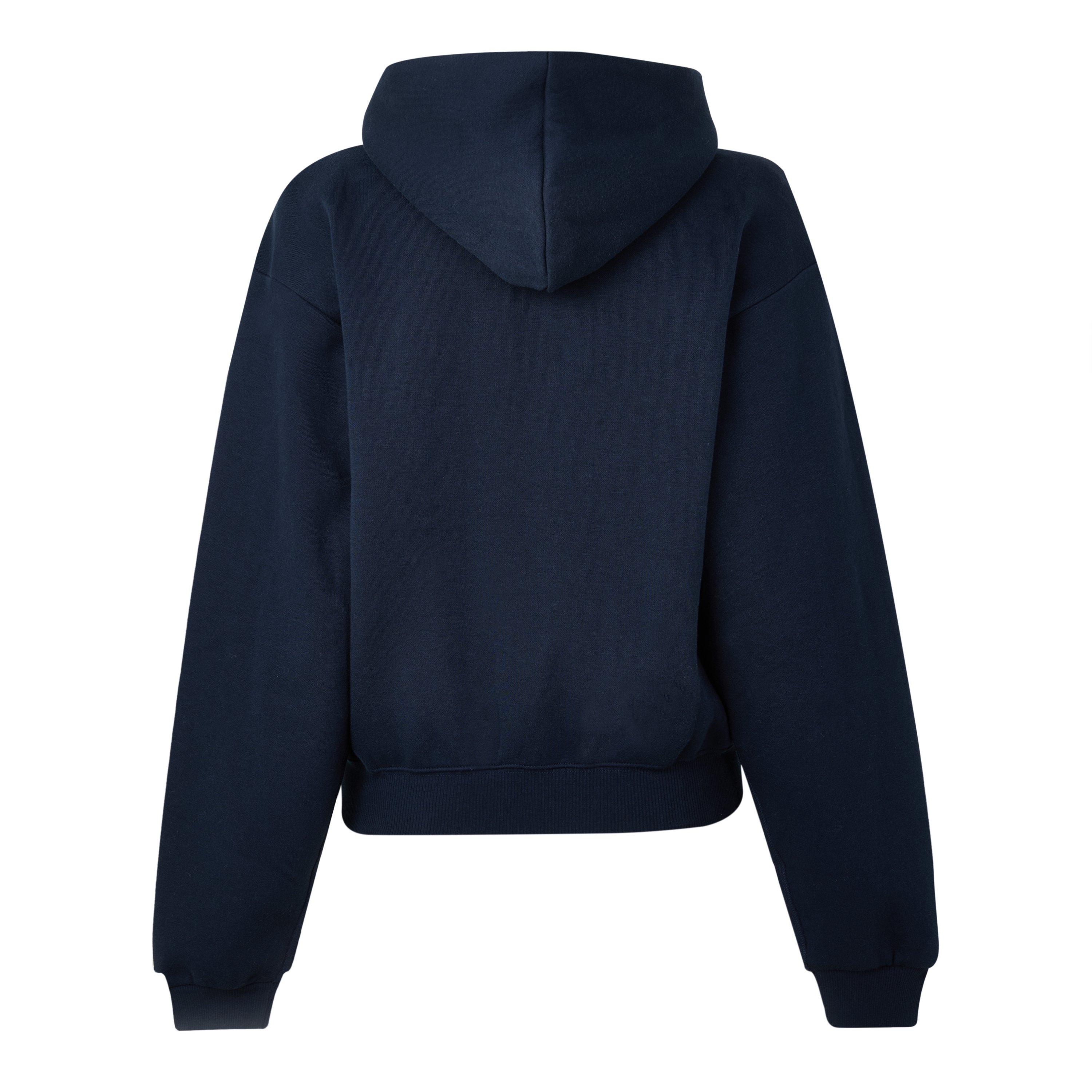 Navy - SKIMS - Womens Cotton Fleece Classic Zip Up Hoodie - 2