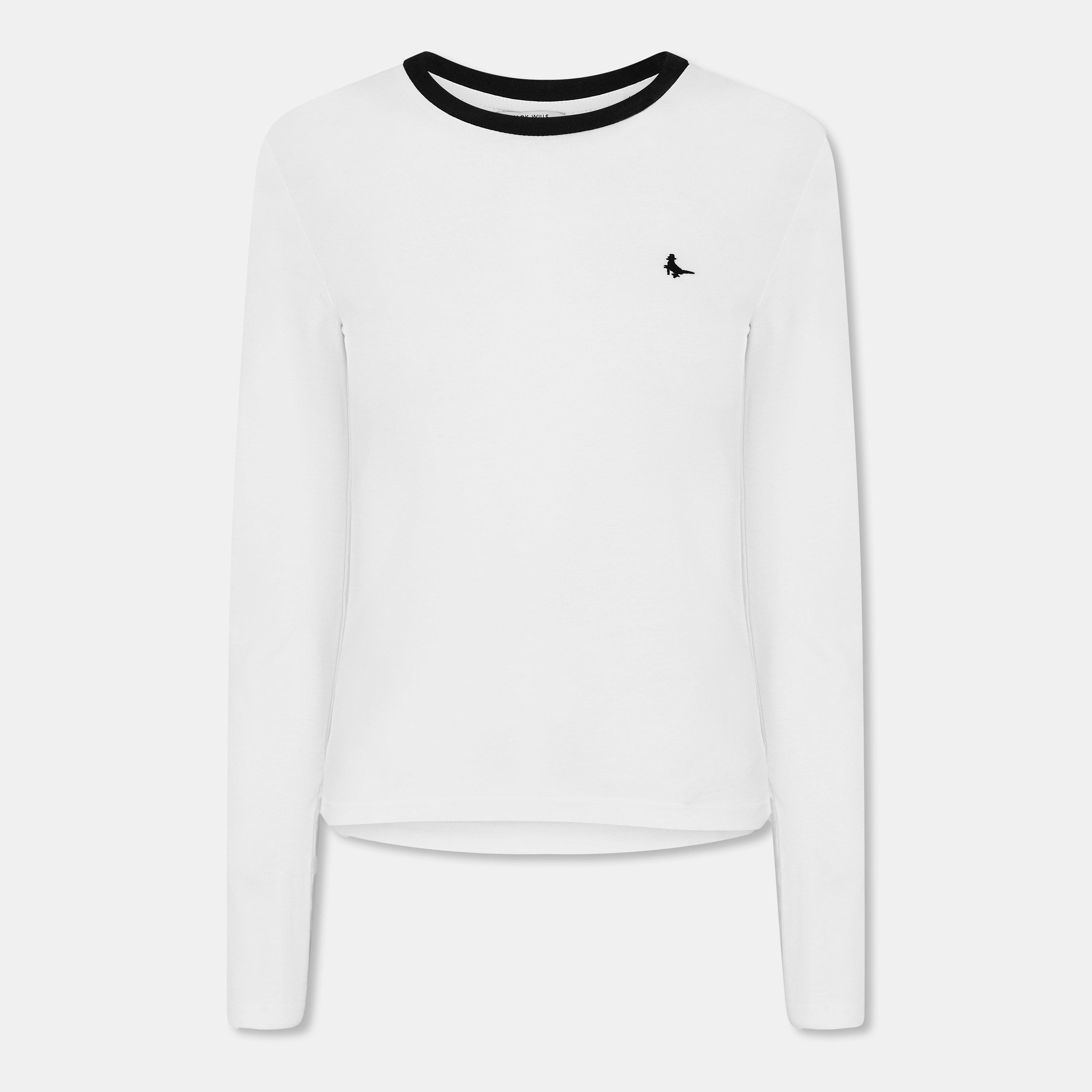 White - Jack Wills - Jack Trinkey Long Sleeve Ringer T-Shirt - 1