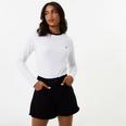 white branded T-shirt with crewneck and relaxed fit