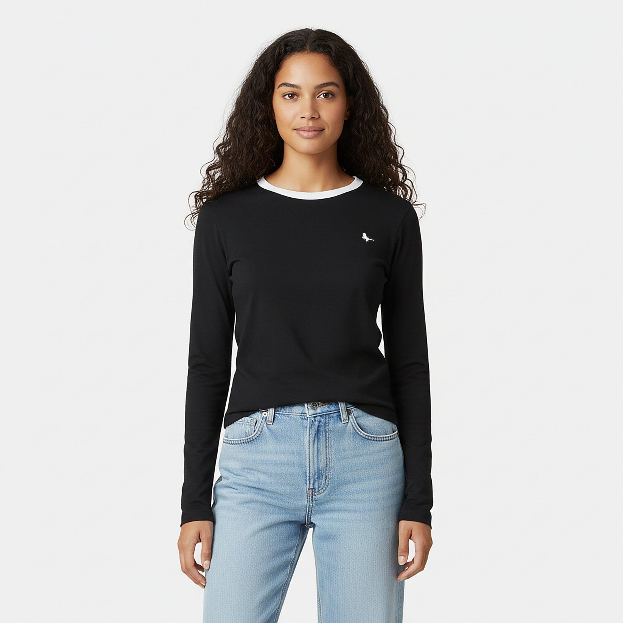 Black - Jack Wills - Jack Trinkey Long Sleeve Ringer T-Shirt - 3