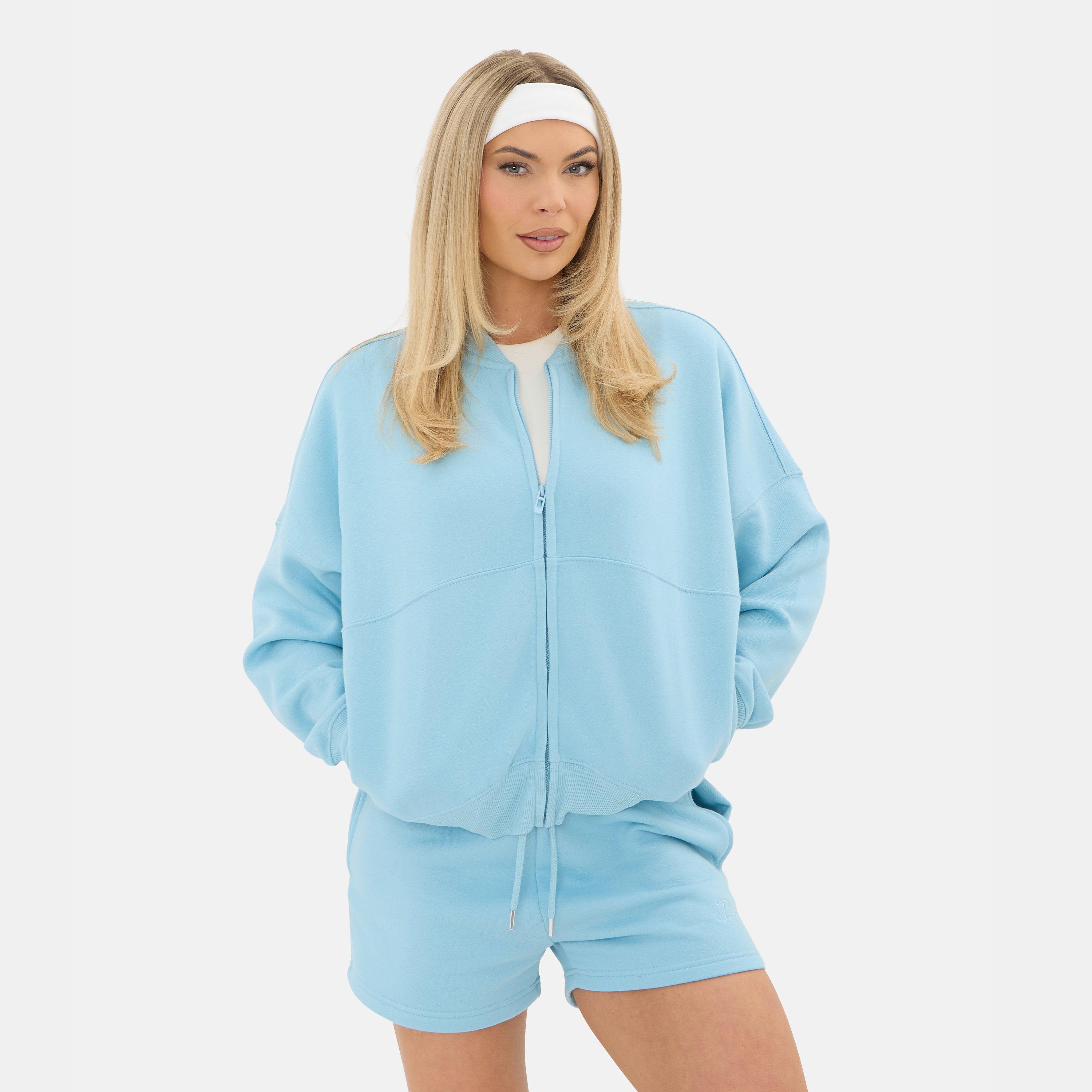 Blauw - I Saw It First - Jersey Bomber Zip Jacket - 1