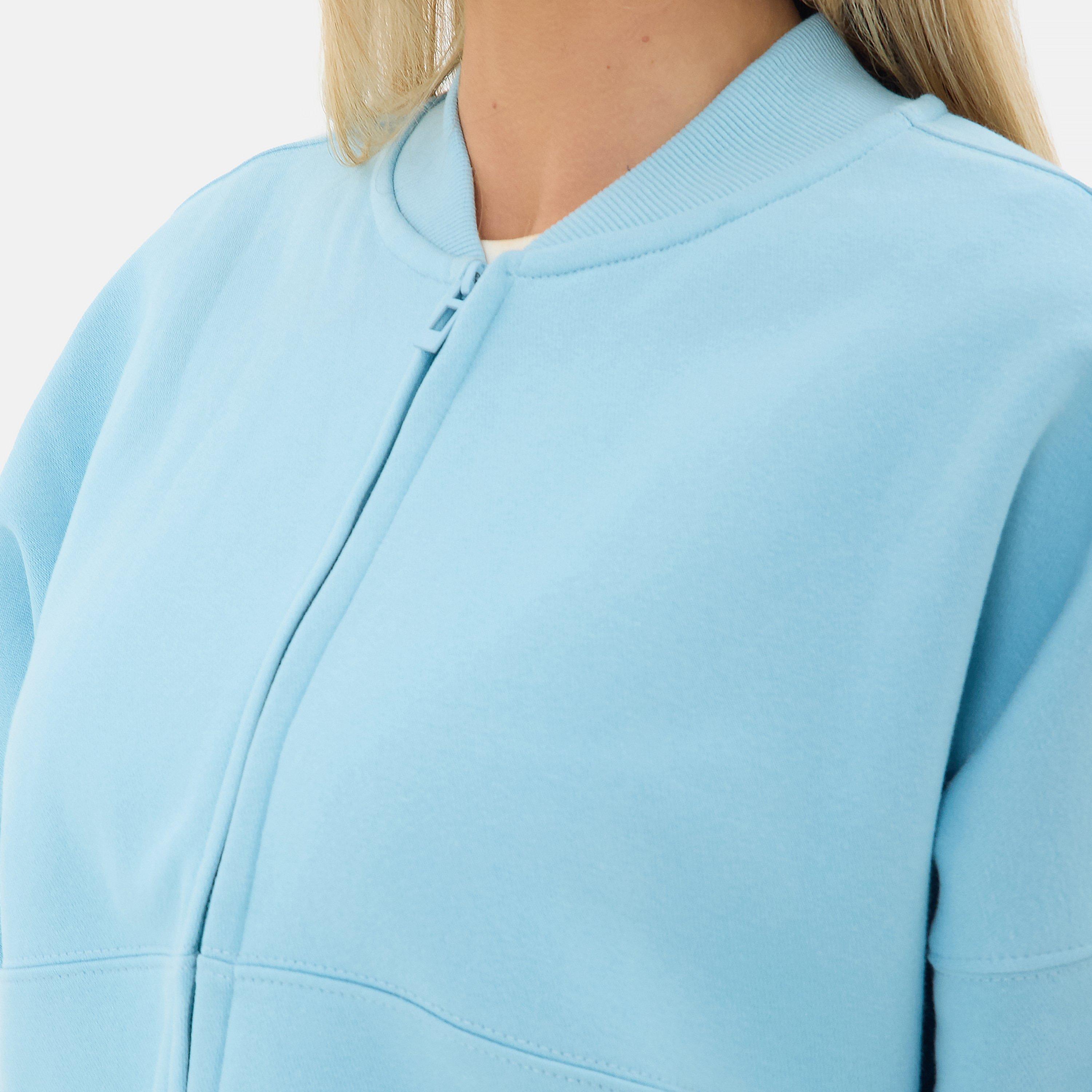 Blauw - I Saw It First - Jersey Bomber Zip Jacket - 4