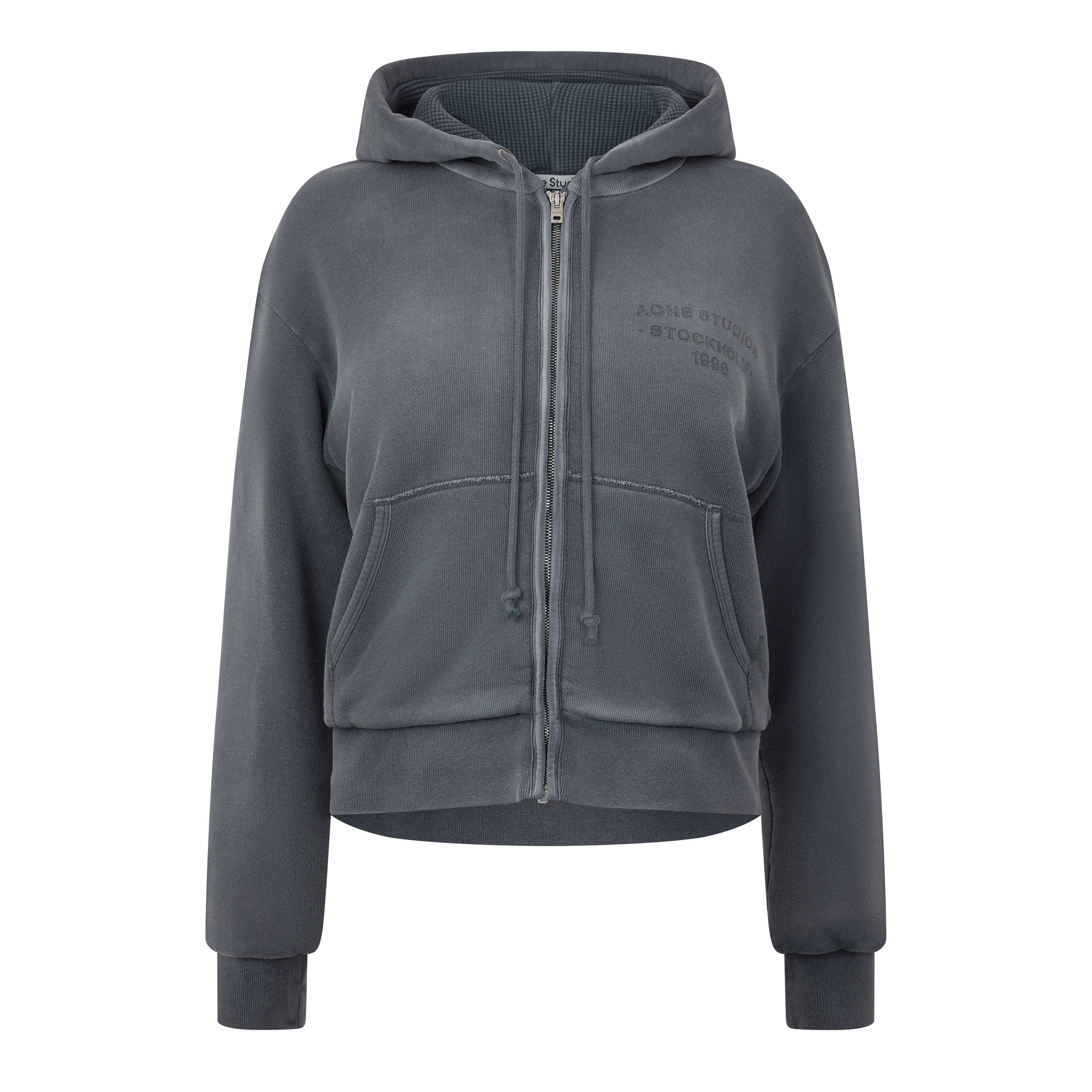 Faded Black - Acne Studios - Women's Cotton Zip Hoodie - 1